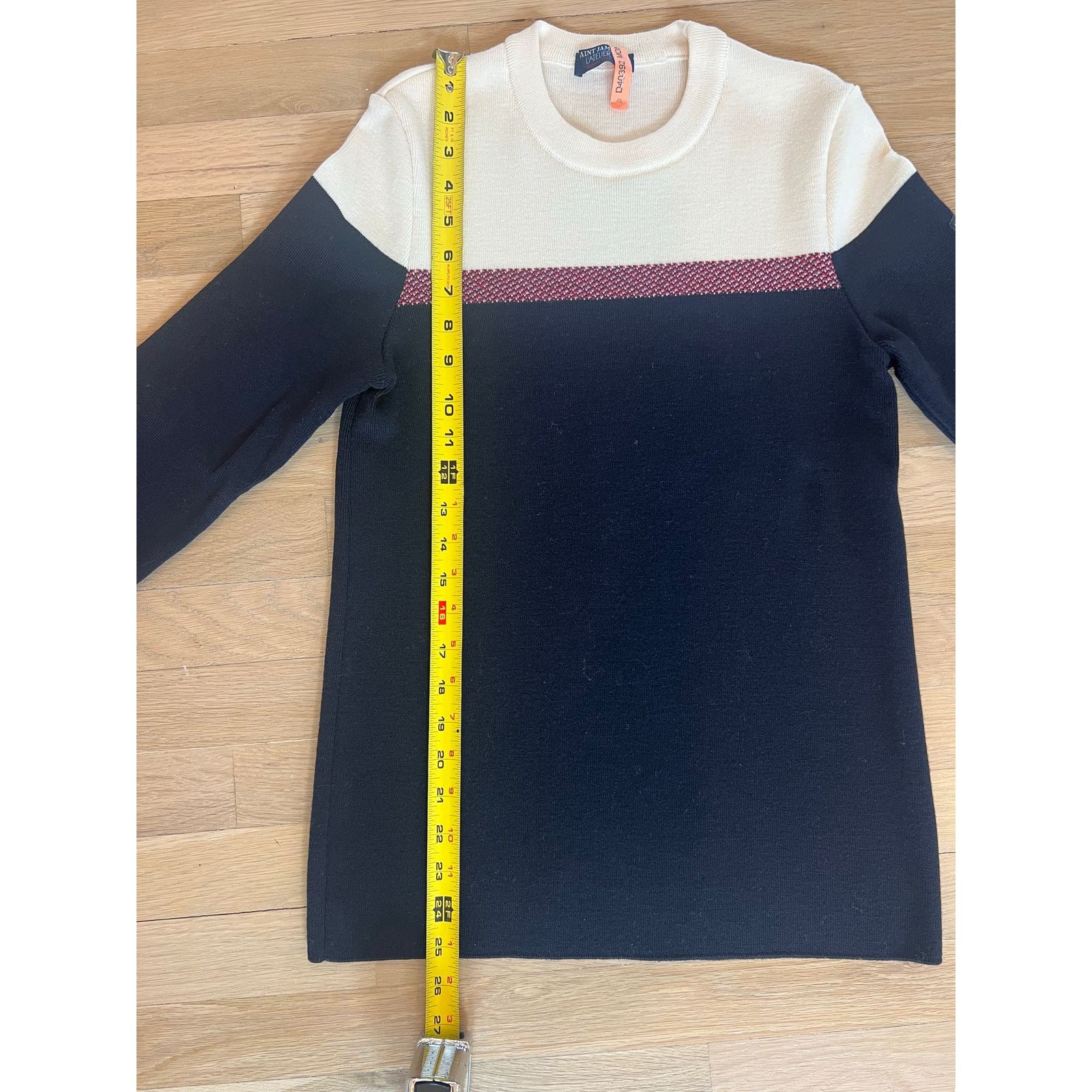 Saint James Saint James L’Atelier Navy Cream Sailor Sweater (Sz S) Size S / US 4 / IT 40 - 4 Thumbnail