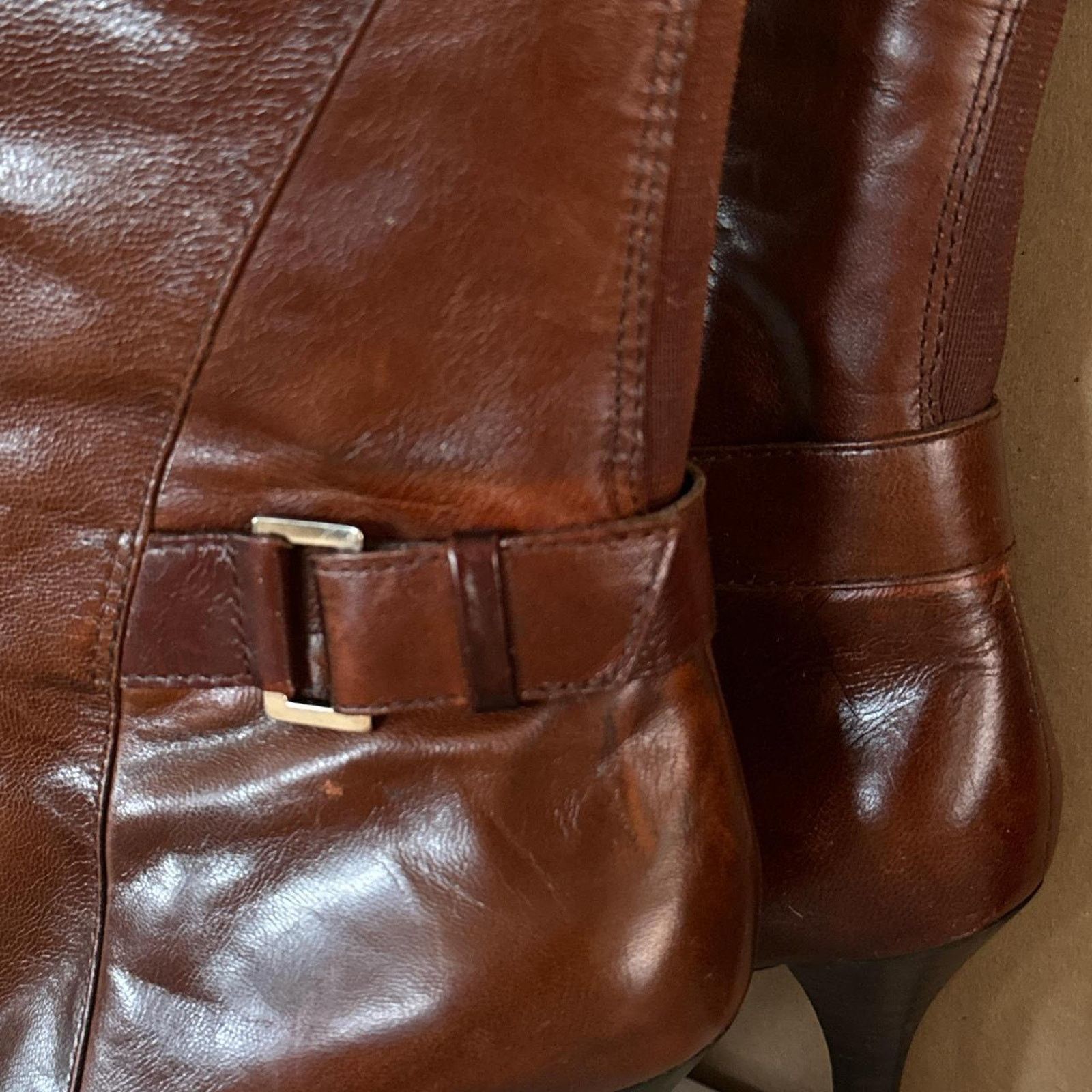 Nine West Vintage Nine West Brown Leather Stiletto Ankle Boots Size US 5 / IT 35 - 5 Thumbnail
