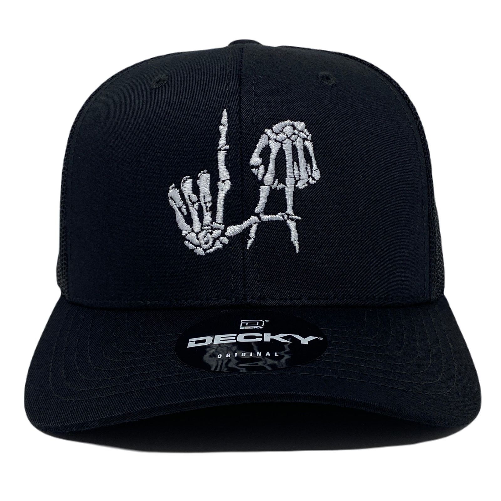 Other Los Angeles LA Bones Skeleton Halloween Trucker Hat in Black Size ONE SIZE - 3 Thumbnail