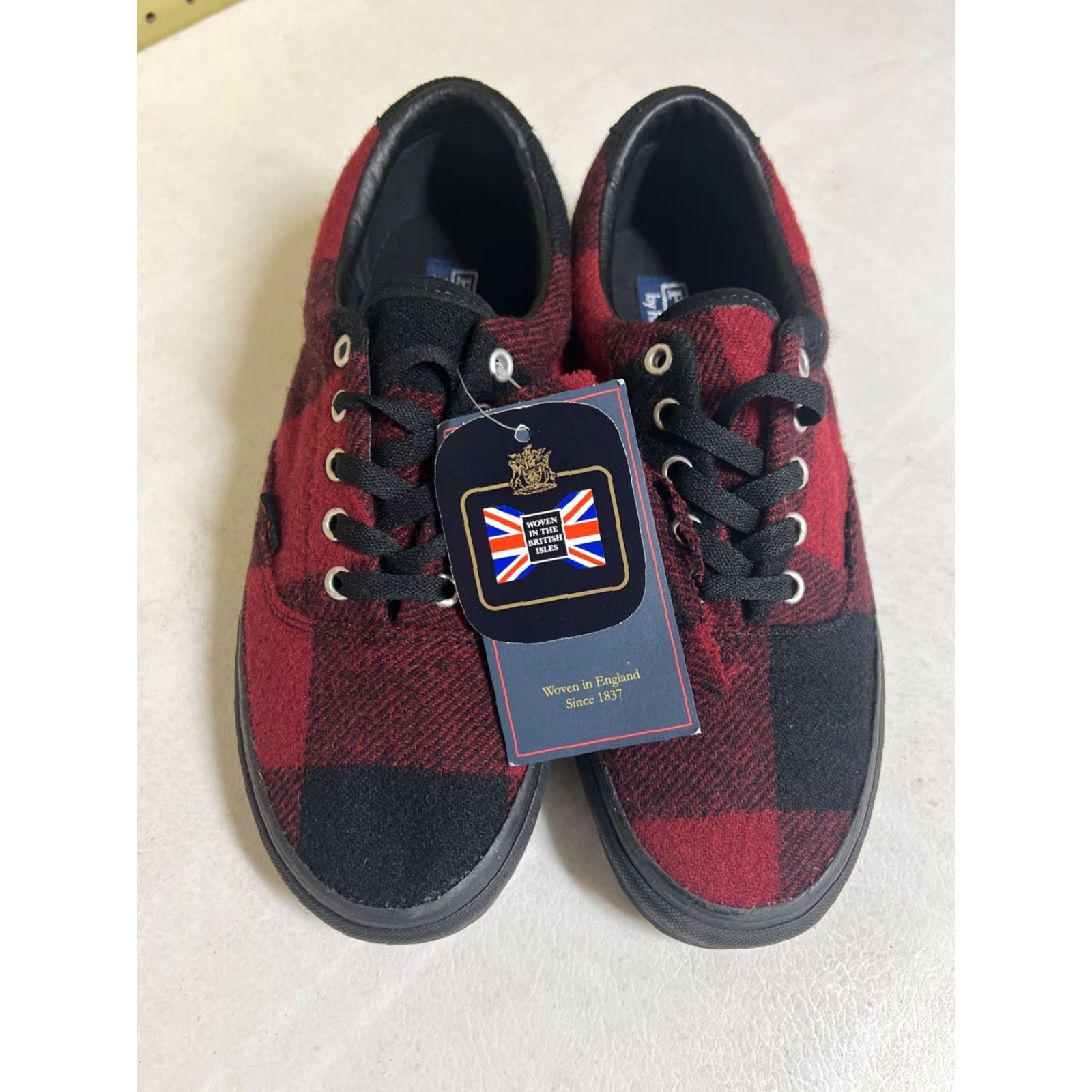 Polo Ralph Lauren Polo Ralph Lauren Moon Buffalo Plaid Tweed Wool Sneakers Mens Size 9 Multicolor Knit Textile Lace Up Shoes Size US M / EU 48-50 / 2 - 5 Thumbnail