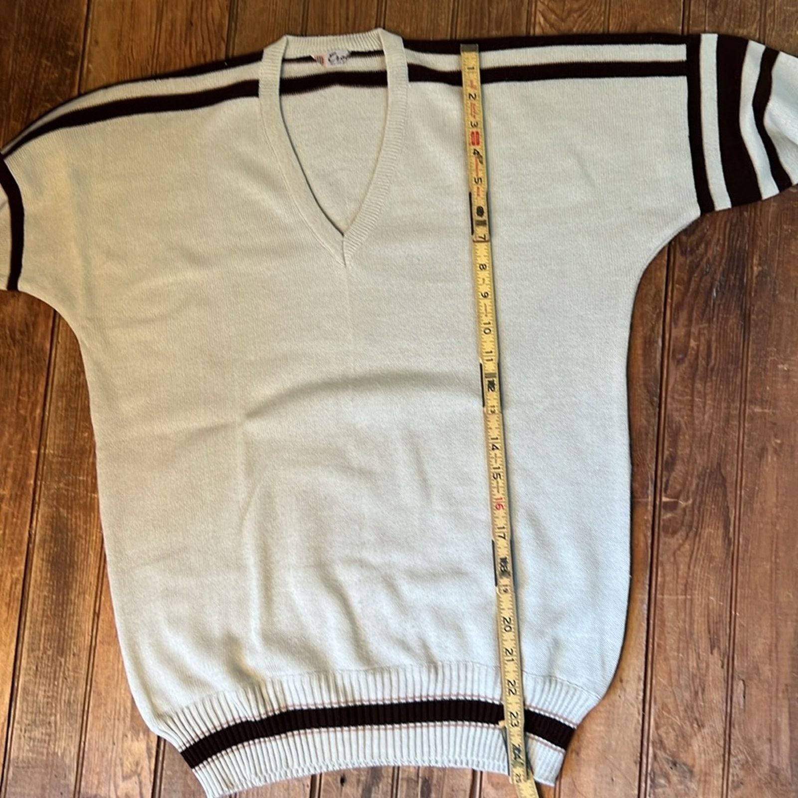 Other Vintage 1970s Erol V neck pull over sweater tan brown Size US S / EU 44-46 / 1 - 5 Thumbnail