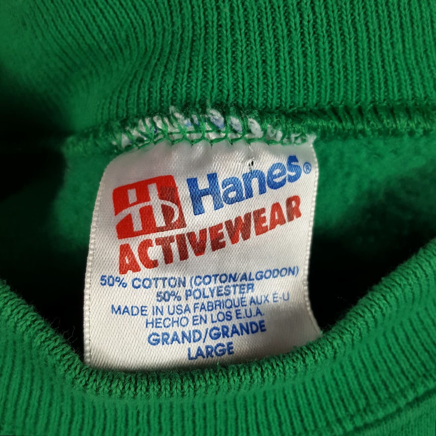Hanes Vintage 80s Christmas Tree Clock Sz L Pullover Crewneck Sweatshirt Ugly Sweater Hanes Mens Regular Green Cotton Polyester Cotton Blend Size US L / EU 52-54 / 3 - 7 Thumbnail