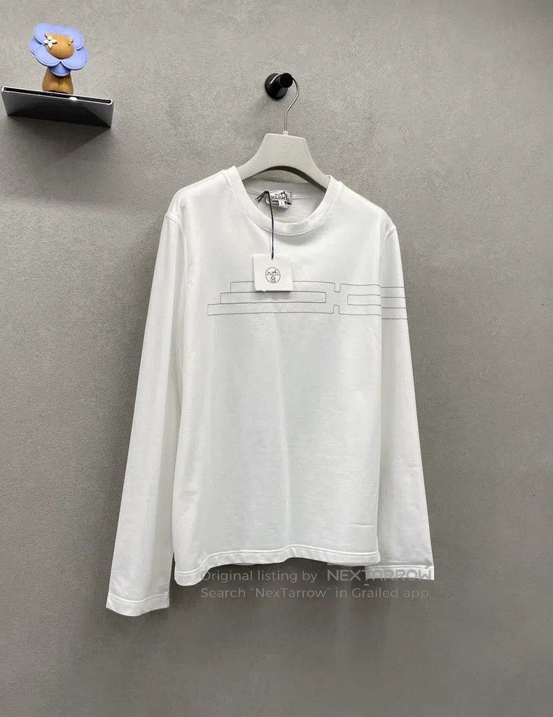 Hermes Hermes Long Sleeve T-Shirt, White Size US S / EU 44-46 / 1 - 3 Thumbnail