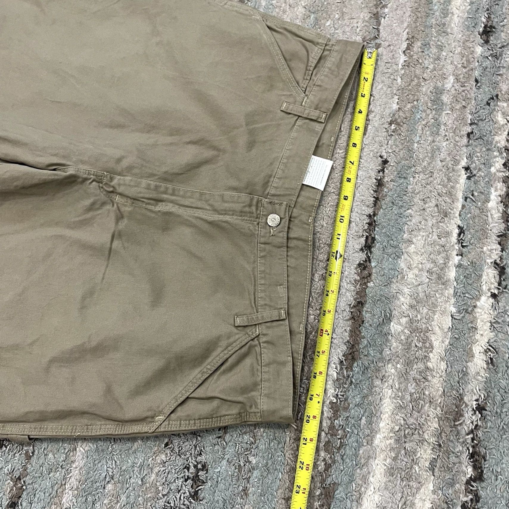 Wrangler Wrangler Pants Mens 42x30 Khaki Carpenter Workwear NWT Straight Leg Flat Front Cotton Twill Regular 30 Inseam USA "New" Size US 42 / EU 58 - 4 Thumbnail