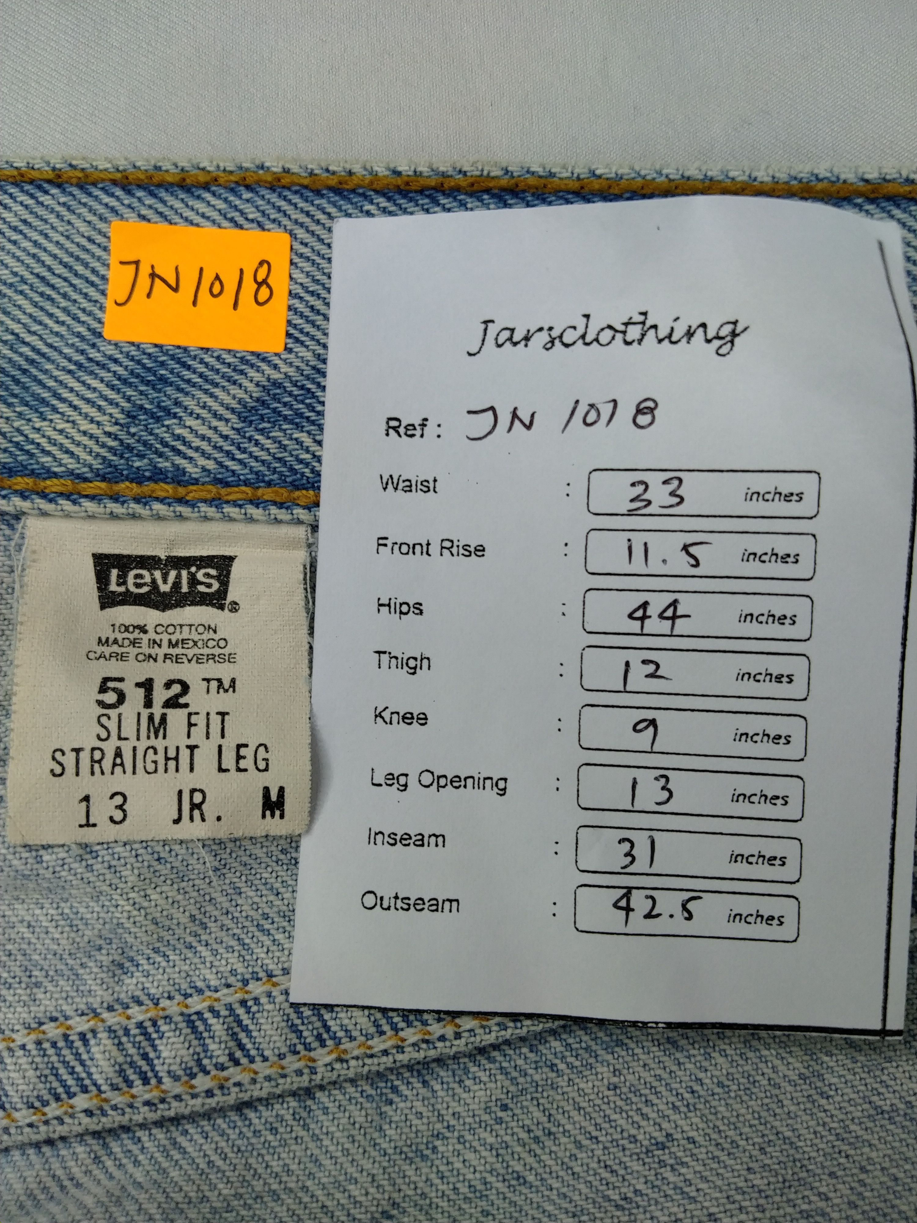 Levi's Light Wash Vintage Levi's 512 Slim 33x31 Denim -JN1018 Size US 33 - 8 Thumbnail