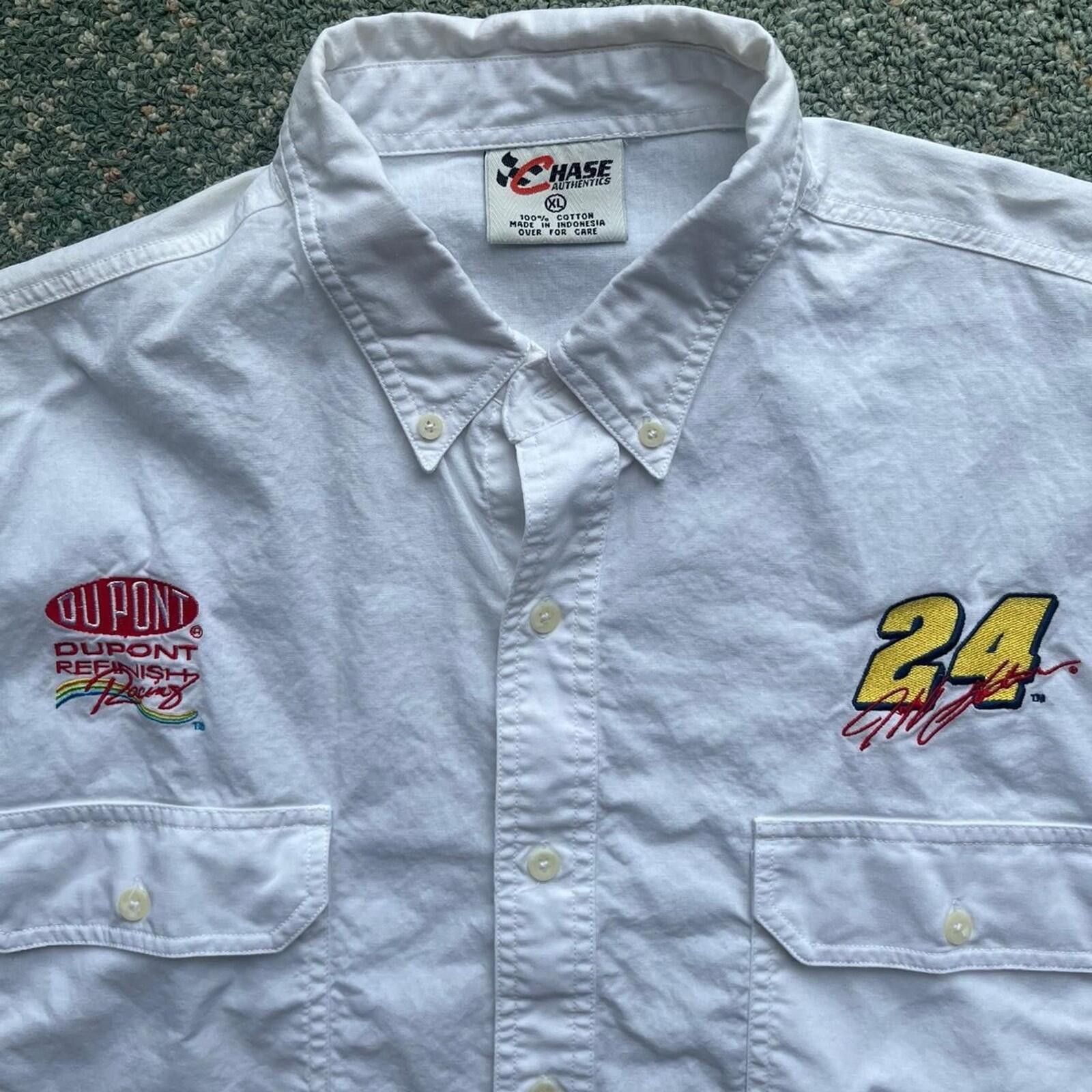 Chase Authentics Chase Authentic Dupont Racing Button Shirt 24 Jeff Gordon Size US XL / EU 56 / 4 - 3 Thumbnail