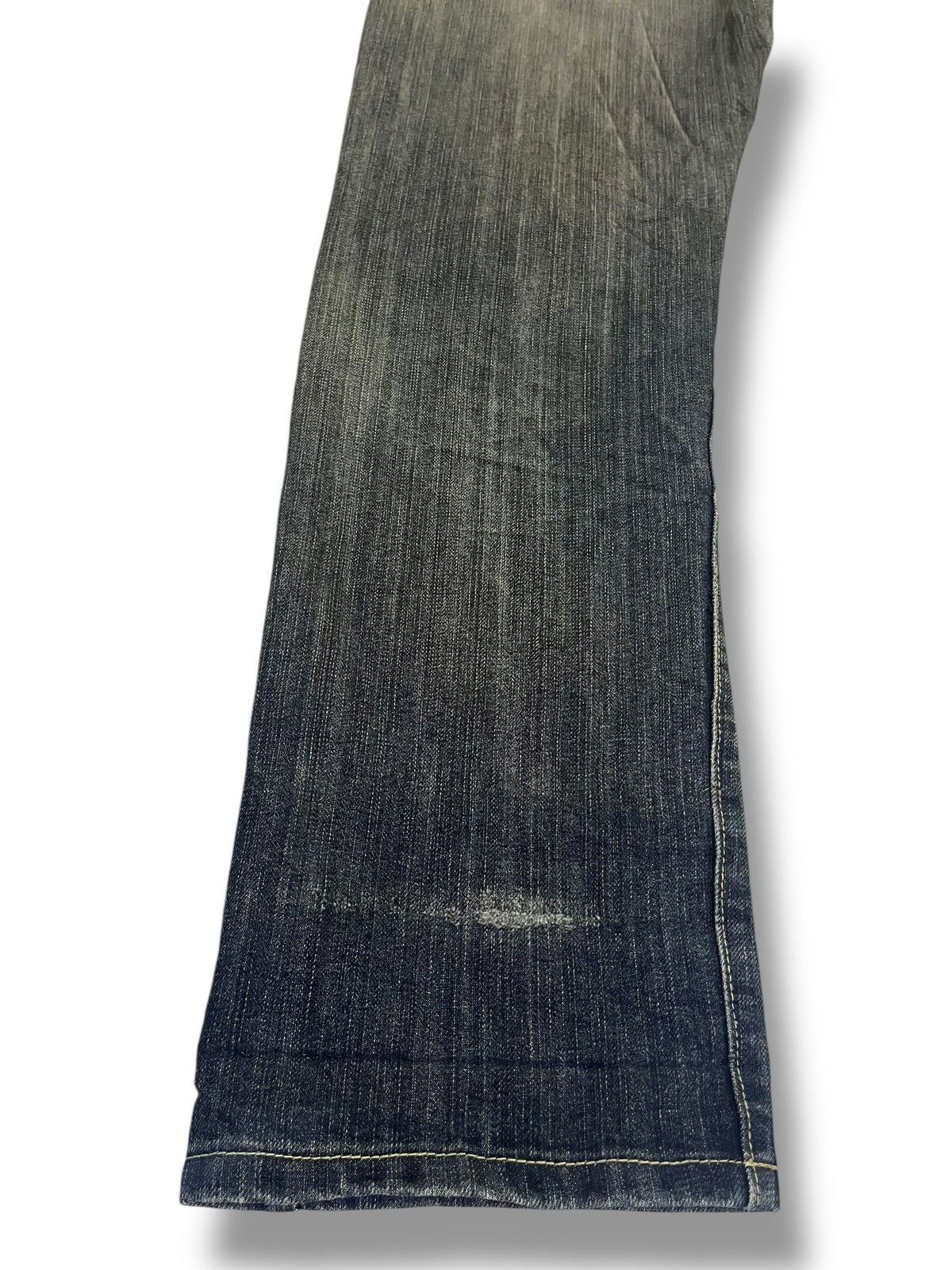 If Six Was Nine × Japanese Brand Y2K💥 VINTAGE WASHED BLUE DISTRESSED DENIM Size US 34 / EU 50 - 10 Thumbnail