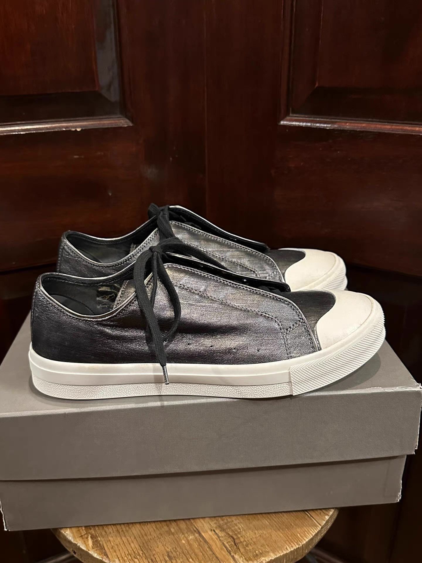 Alexander McQueen Alexander McQueen Pearl‑Black Sneakers with Hidden Ｑ25 Size US 8.5 / EU 41-42 - 4 Thumbnail