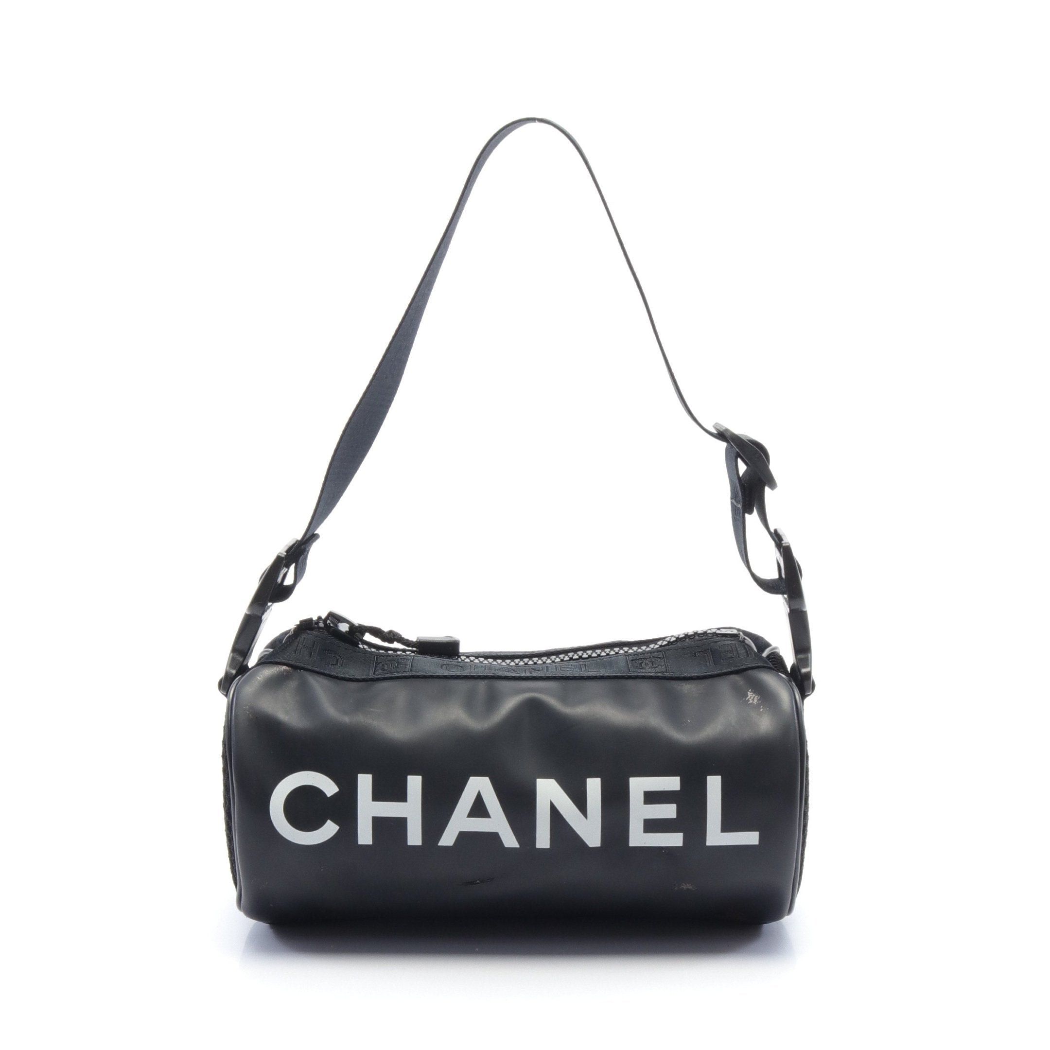 image of Chanel Sports Line Roll Bag Shoulder Bag Pvc Black, Women's