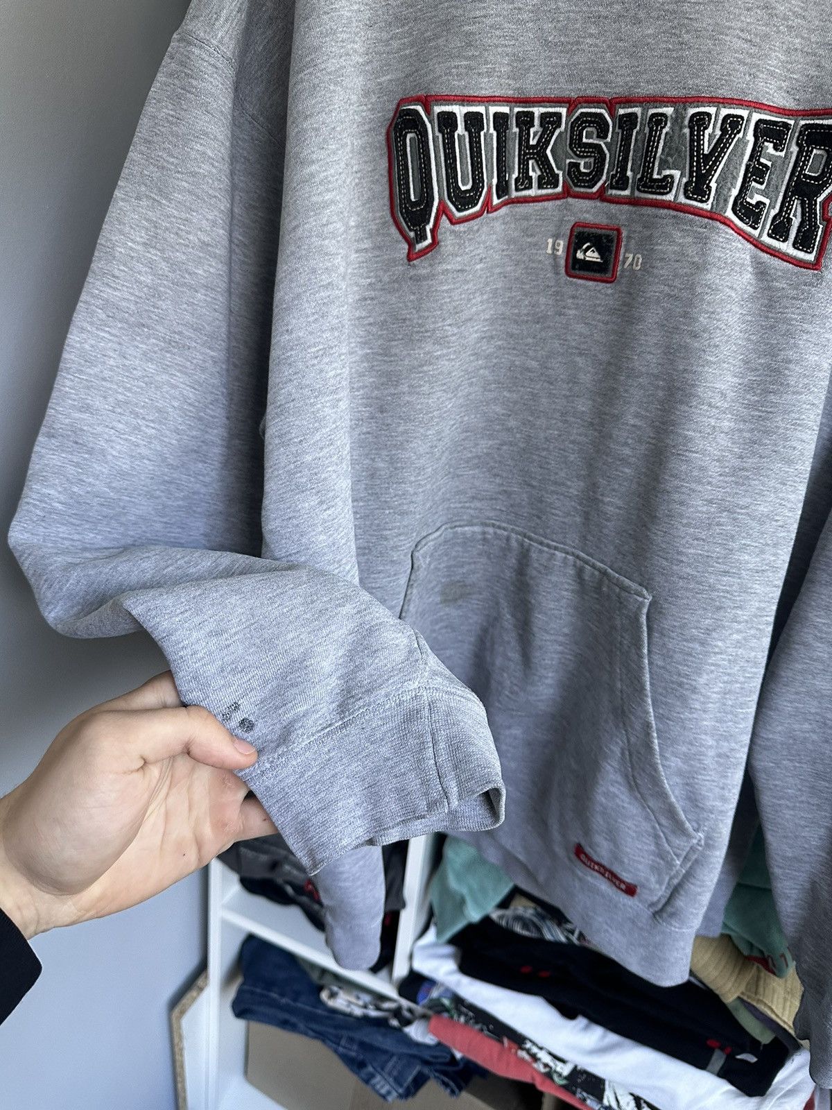 Quiksilver 🔥VINTAGE DISTRESSED QUIKSILVER SURF BAGGY HOODIE🔥 Size US M / EU 48-50 / 2 - 13 Thumbnail