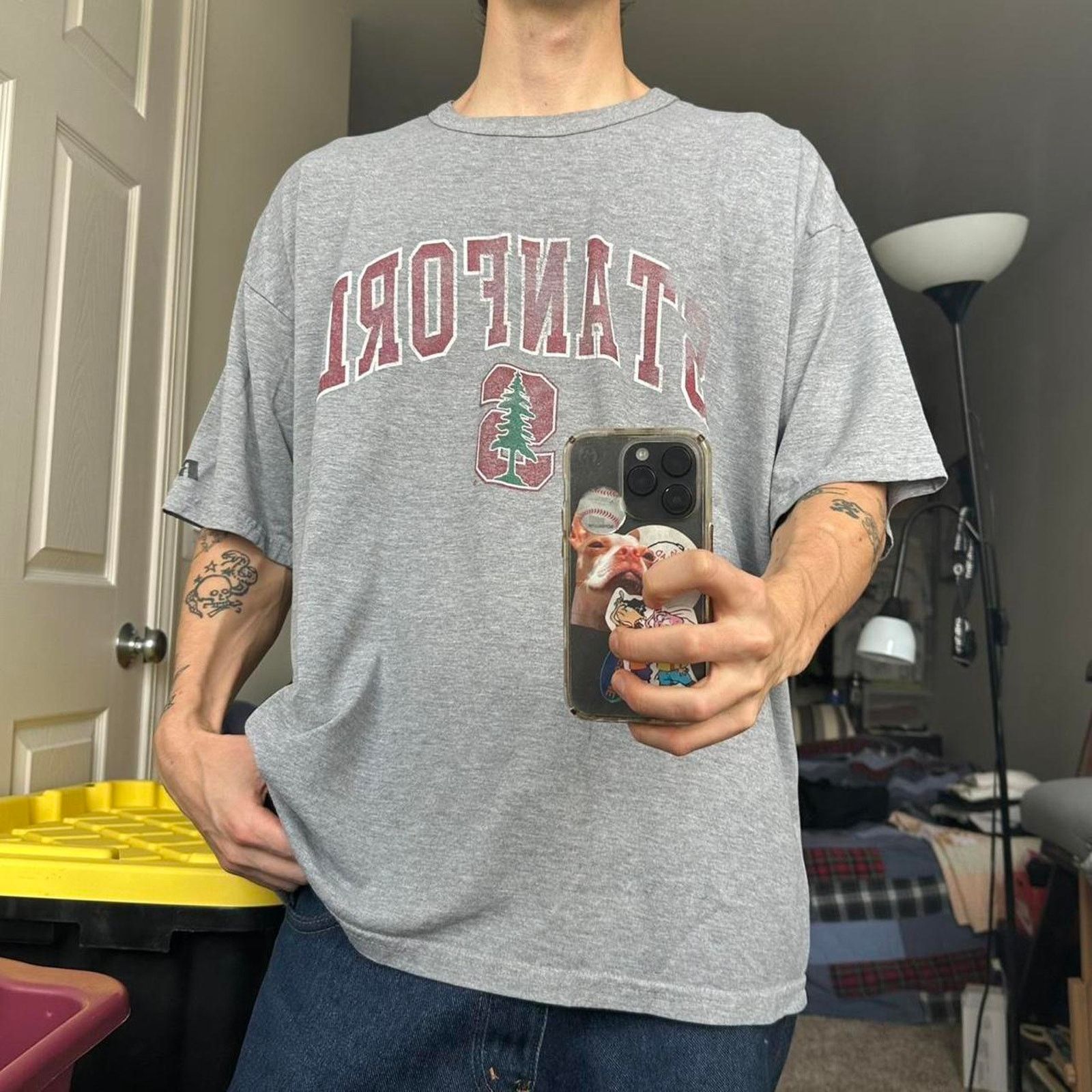 Russell Athletic × Vintage Vintage 00s Russell Stanford College Cotton Jersey Shirt Size US XL / EU 56 / 4 - 3 Thumbnail