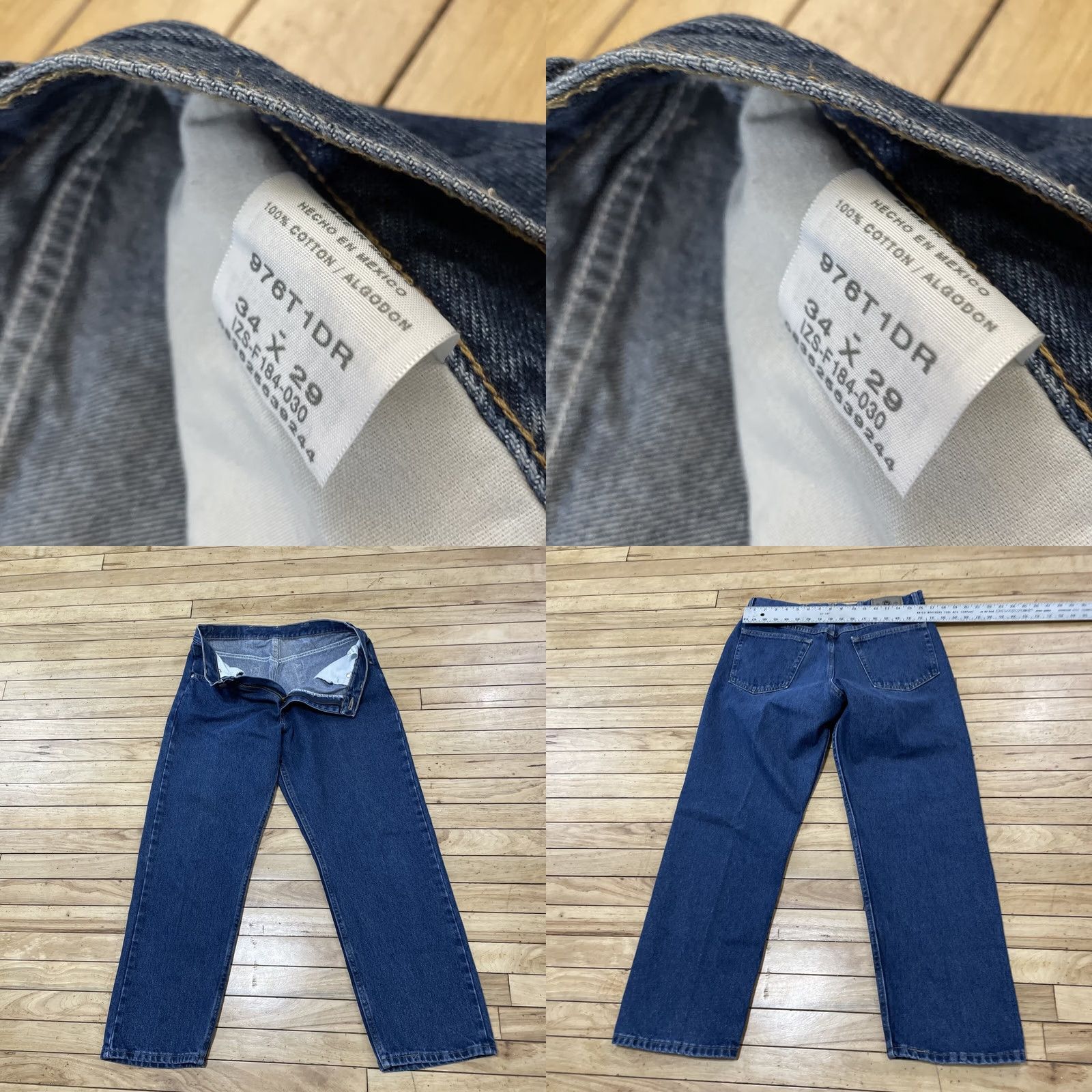 Wrangler VINTAGE Wrangler Jeans Mens 34x29 Blue Classic Straight Western Cowboy Denim 34 976T1DR Size US 34 / EU 50 - 8 Thumbnail