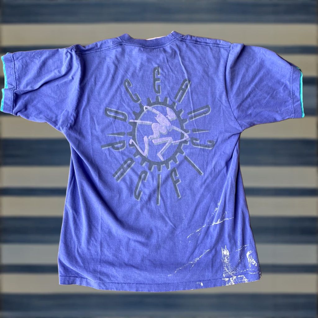 Ocean Pacific VINTAGE Ocean Pacfic OP Hang Ten Purple T Shirt L Adult Men Shirt Crew Neck Cotton Graphic Print Surfer USA 80s Size US L / EU 52-54 / 3 - 1 Thumbnail