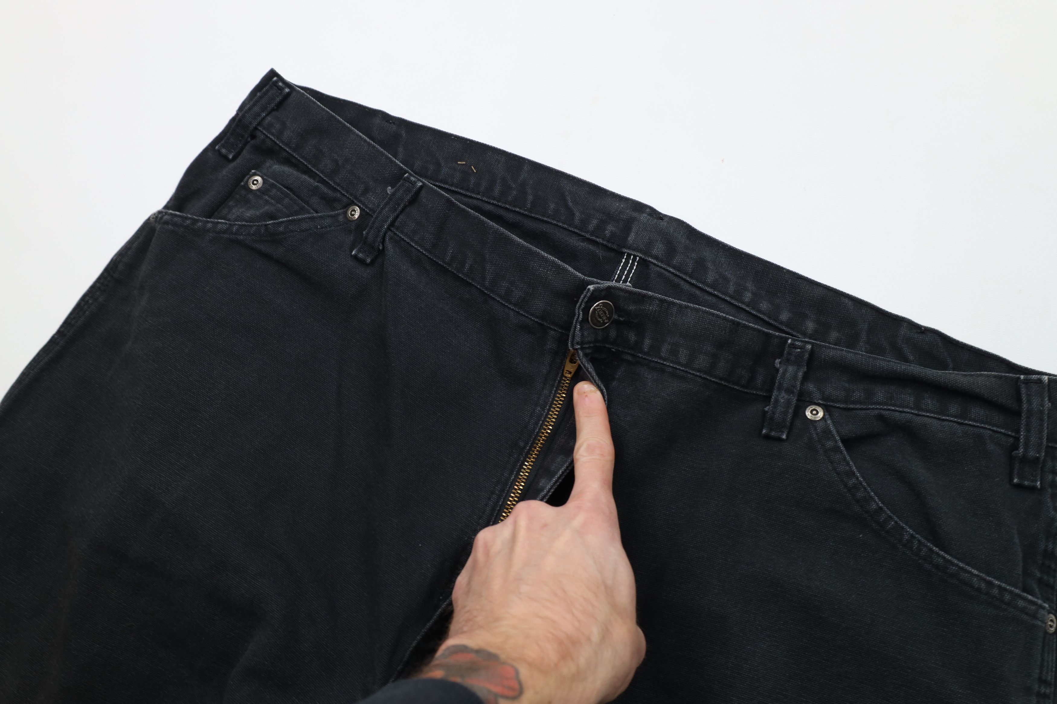Dickies Vintage Y2K Dickies Canvas Wide Leg Dungaree Pants Black Size US 42 / EU 58 - 6 Thumbnail