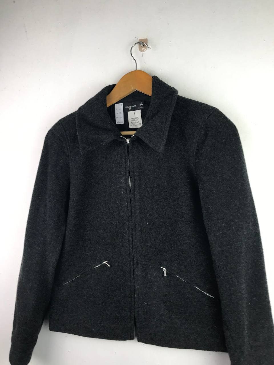 Vintage × agnes b. Vintage Agnes B Wool Jacket Luxury Design Size S / US 4 / IT 40 - 7 Thumbnail