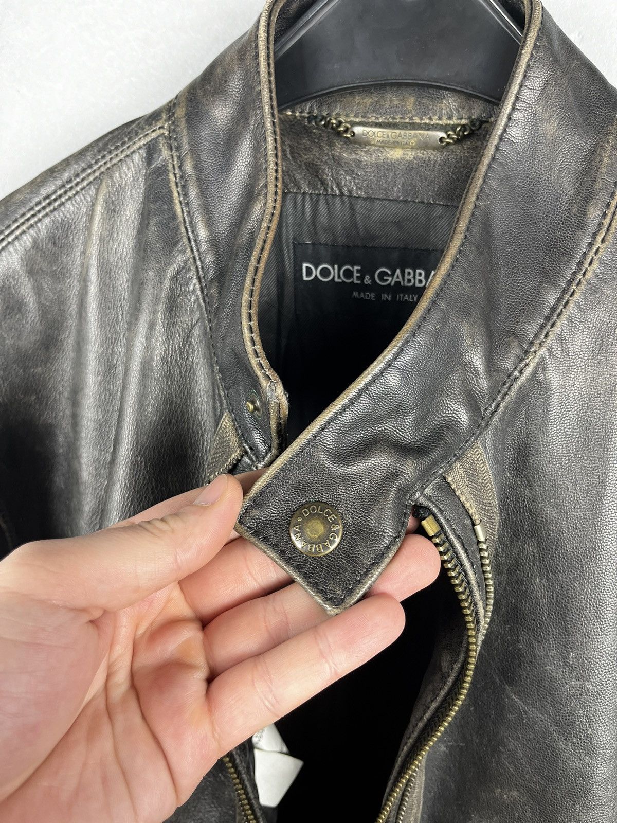 Dolce & Gabbana Dolce Gabbana biker zip leather jacket Size US L / EU 52-54 / 3 - 22 Thumbnail