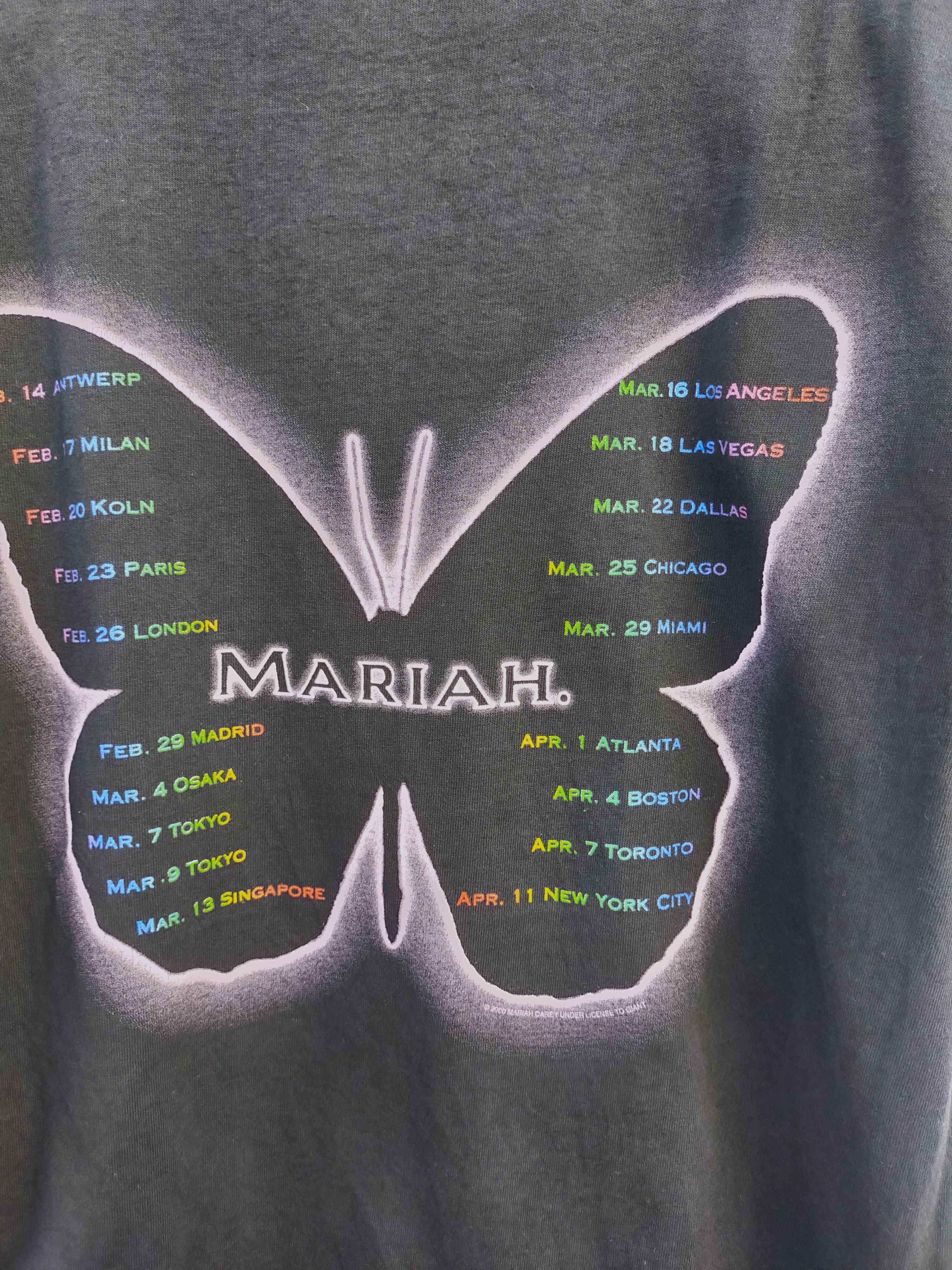 Band Tees × Vintage VINTAGE MARIAH CAREY RAINBOW TOUR T-SHIRT Size M / US 6-8 / IT 42-44 - 3 Thumbnail