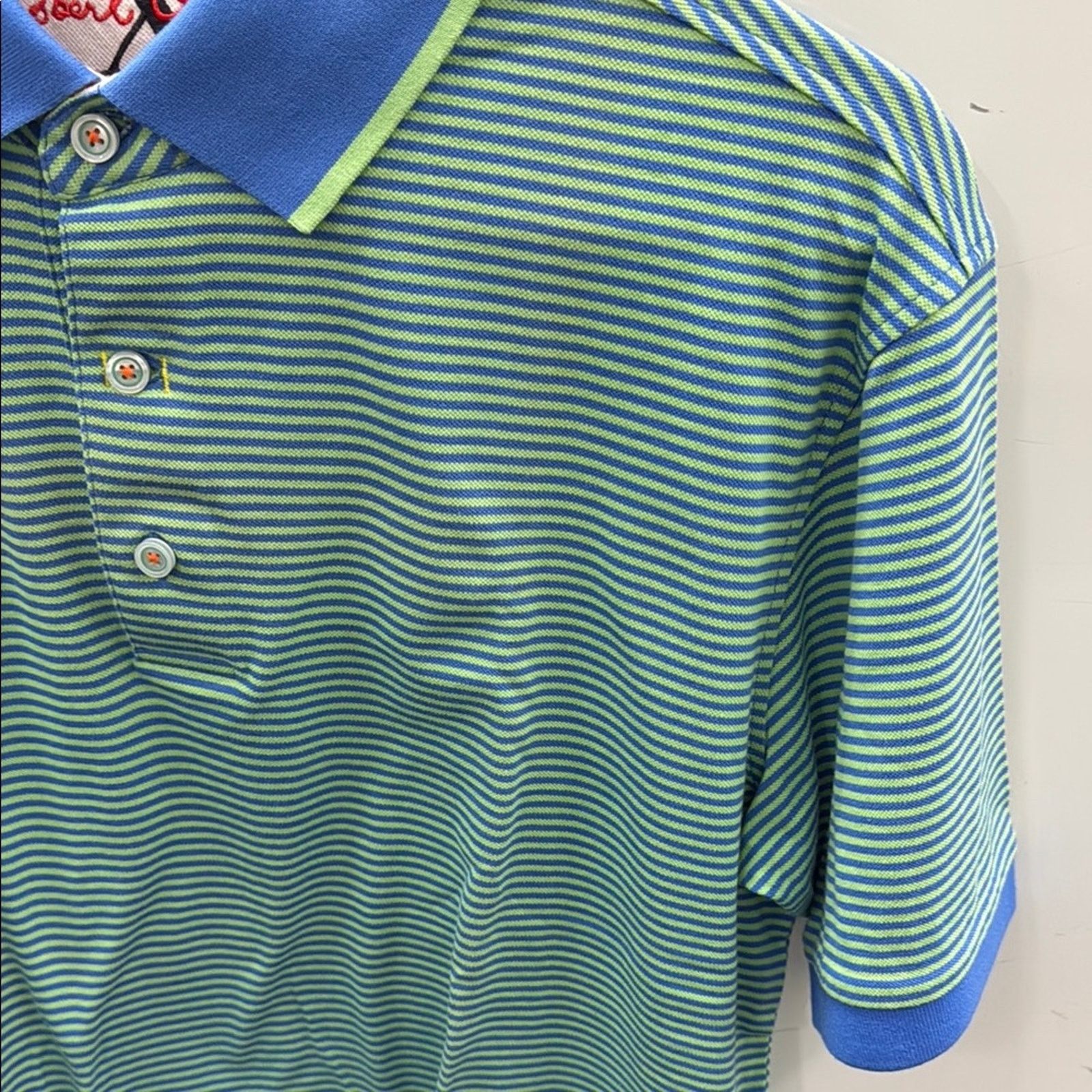 Robert Graham NWT Robert graham Green and Blue Polo Shirt Size M Size US M / EU 48-50 / 2 - 4 Thumbnail