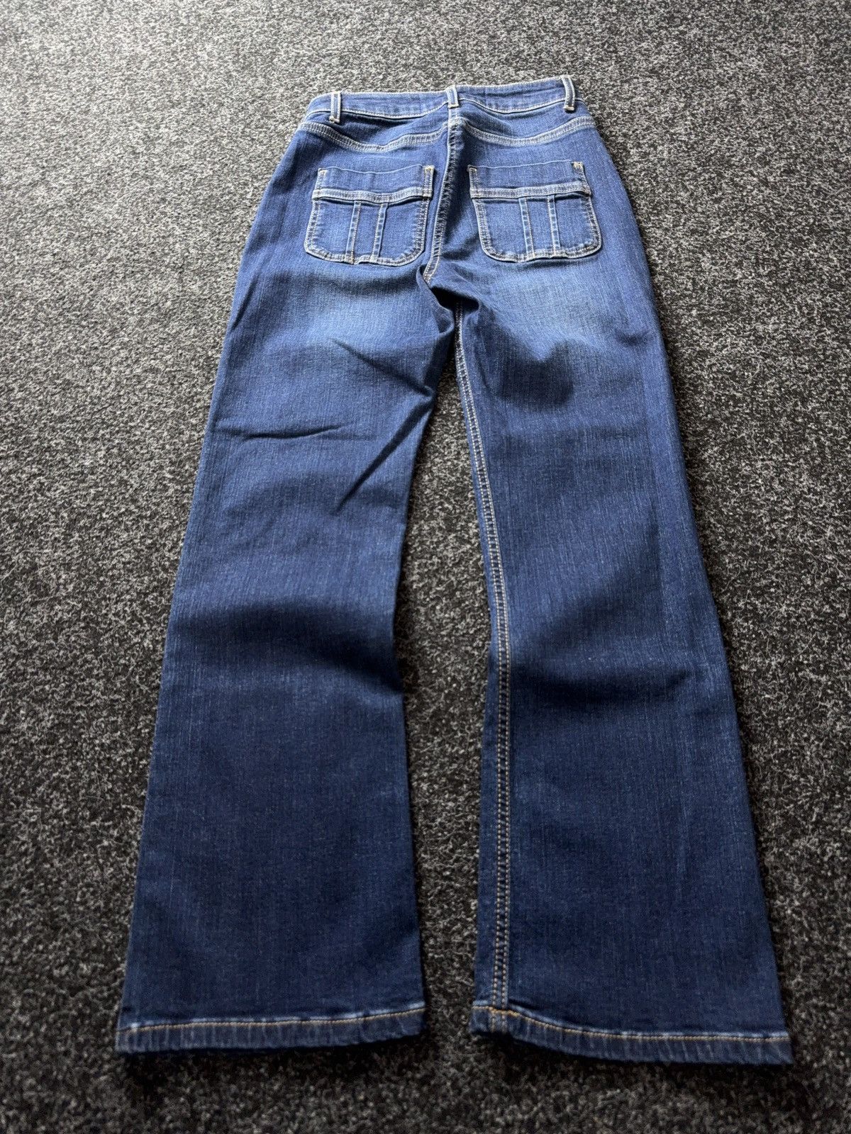 Elisabetta Franchi Luxury Y2K 00s Elisabetta Franchi Flare Jeans Dark Wash Size 24" / US 00 / IT 34 - 10 Thumbnail