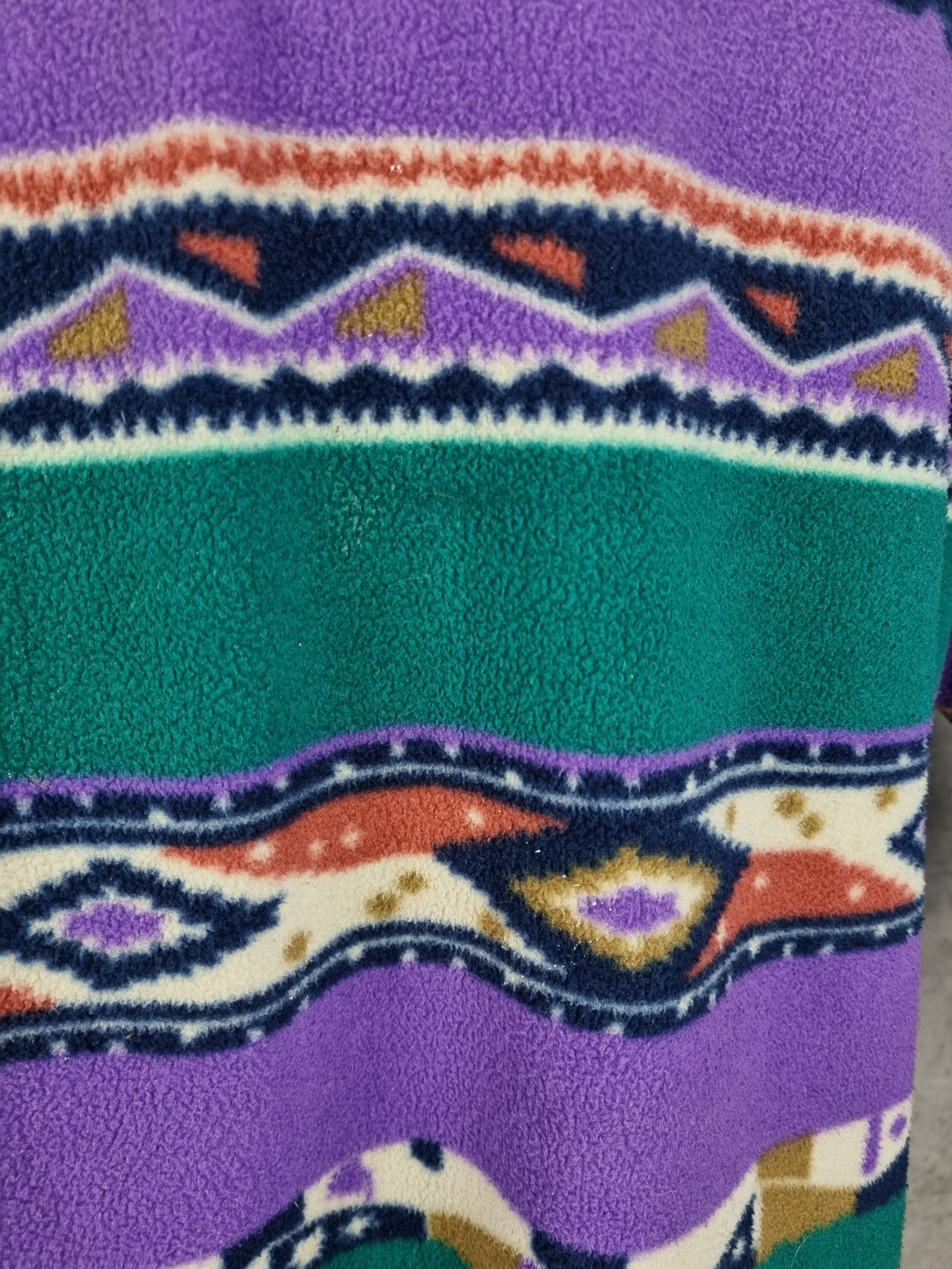 Sergio Tacchini × Vintage Vintage Sergio Tacchini Aztec Navajo Fleece Pullover Size US XL / EU 56 / 4 - 8 Thumbnail