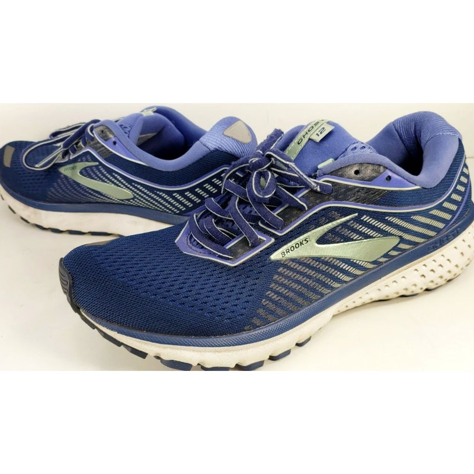 Brooks Brooks Ghost 12 Running Shoes Women Sz 10 B Blue Peacoat Blue Aqua Mesh Breathable Comfort Sneaker Athletic Size M / US 6-8 / IT 42-44 - 4 Thumbnail