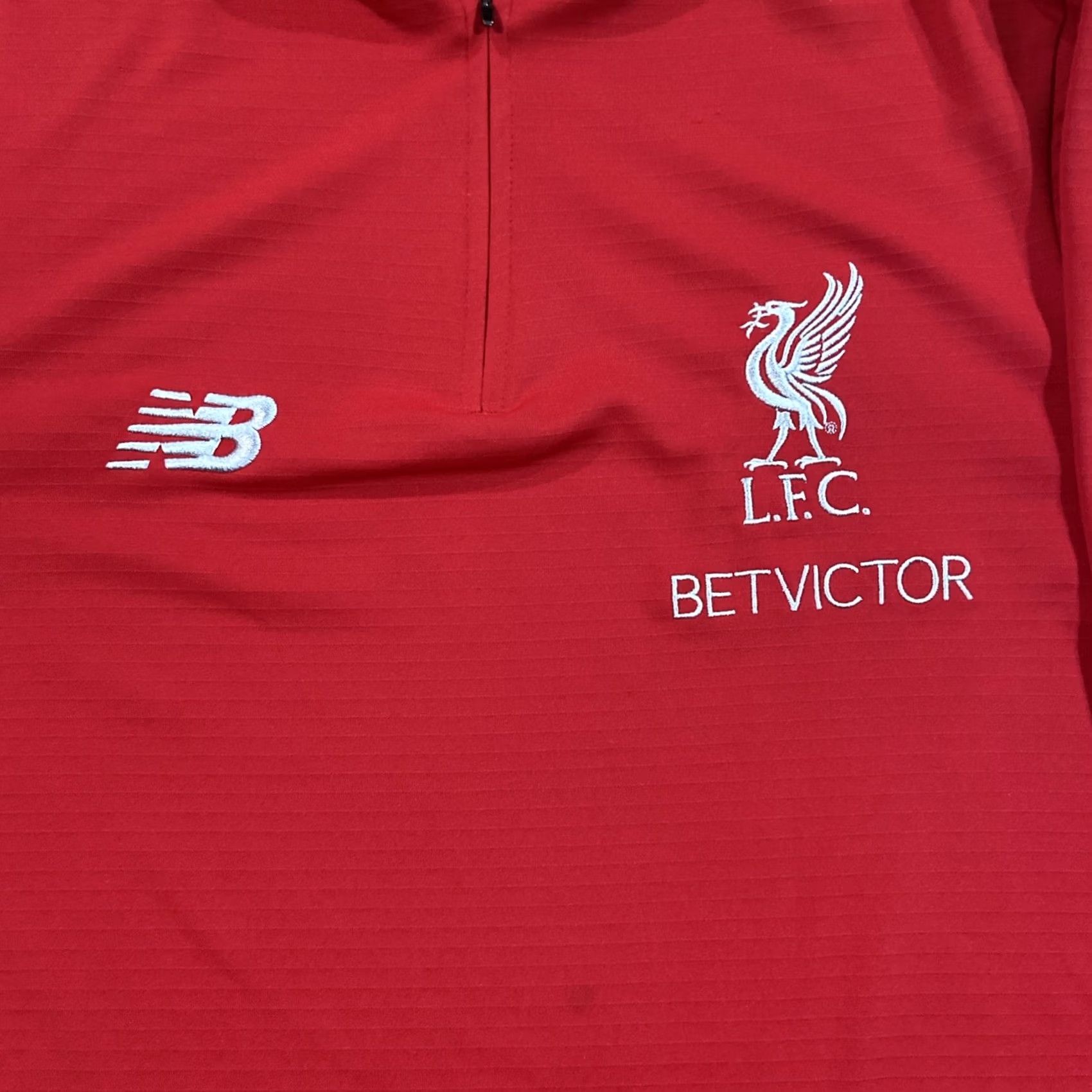 New Balance New Balance Liverpool LFC 1/2 Zip Jacket CXXV Large Red Men Sports Track Jacket Size US L / EU 52-54 / 3 - 2 Thumbnail