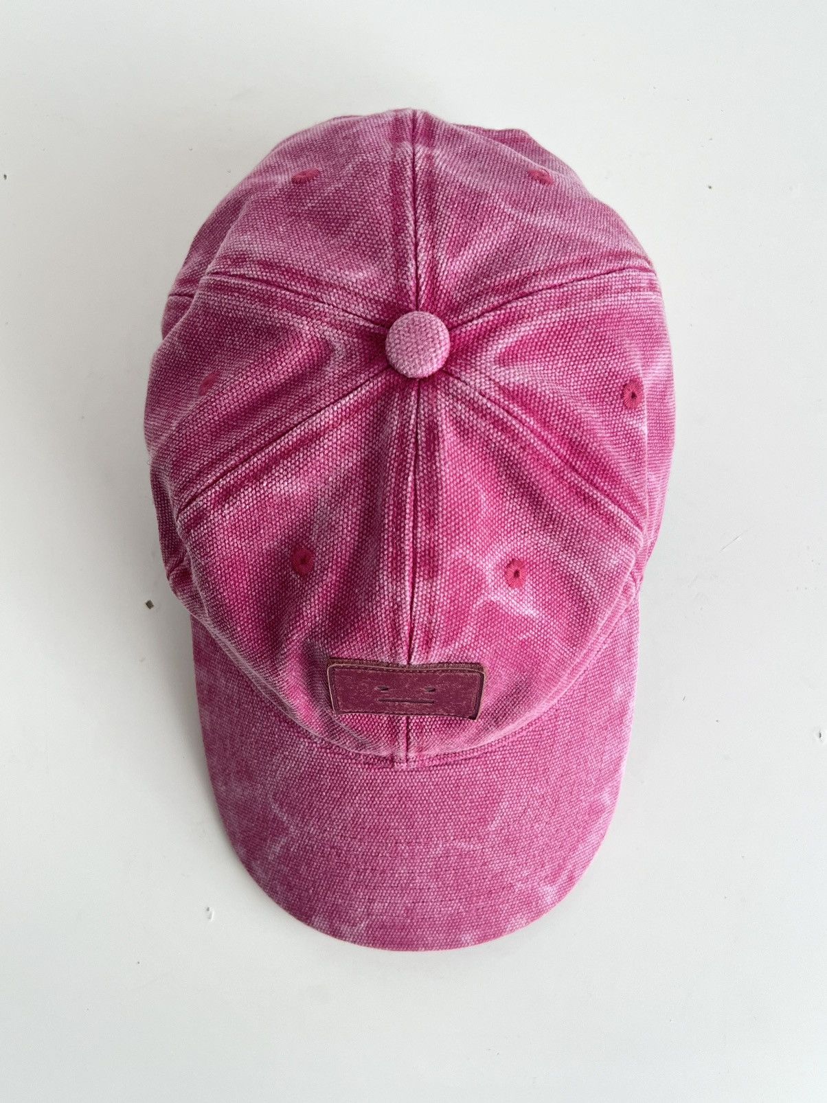 Acne Studios 🔥Acne Studios Pink Faded Canvas Heavy Leather Patch Cap Size ONE SIZE - 7 Thumbnail