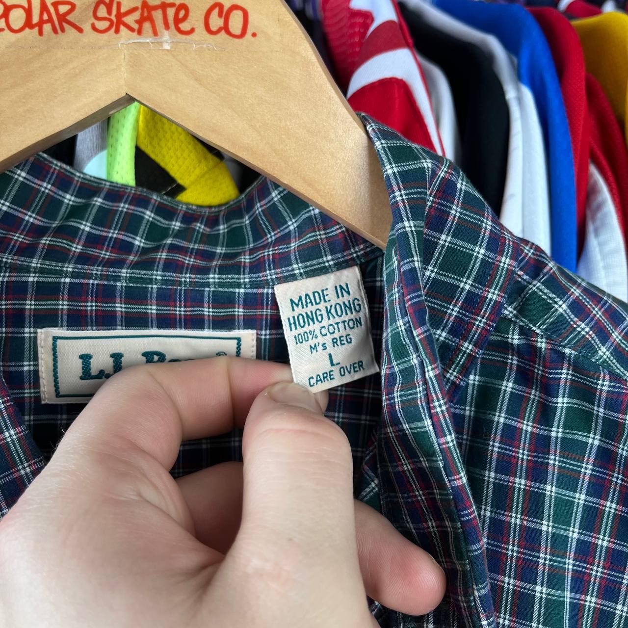 L.L. Bean Vintage 90s L.L.Bean Green Plaid Button Shirt Size US L / EU 52-54 / 3 - 8 Thumbnail