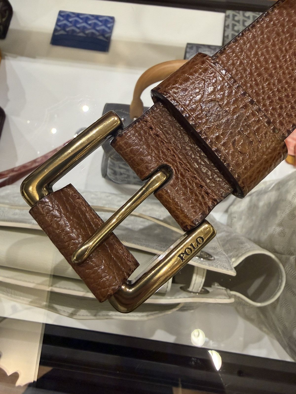 Polo Ralph Lauren Polo Ralph Lauren Brown Leather Belt Size 34 - 1 Thumbnail