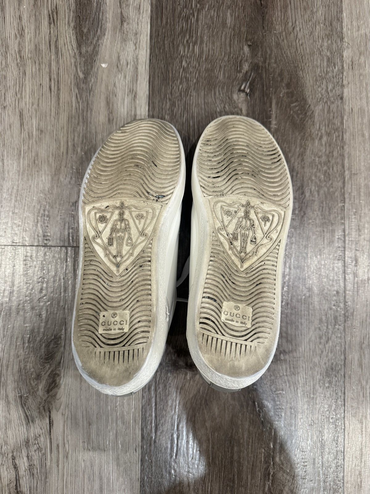 Gucci Gucci Women/ Men White Gray Leather Sneakers Size 8 EU 39 Size US 8 / IT 38 - 8 Thumbnail