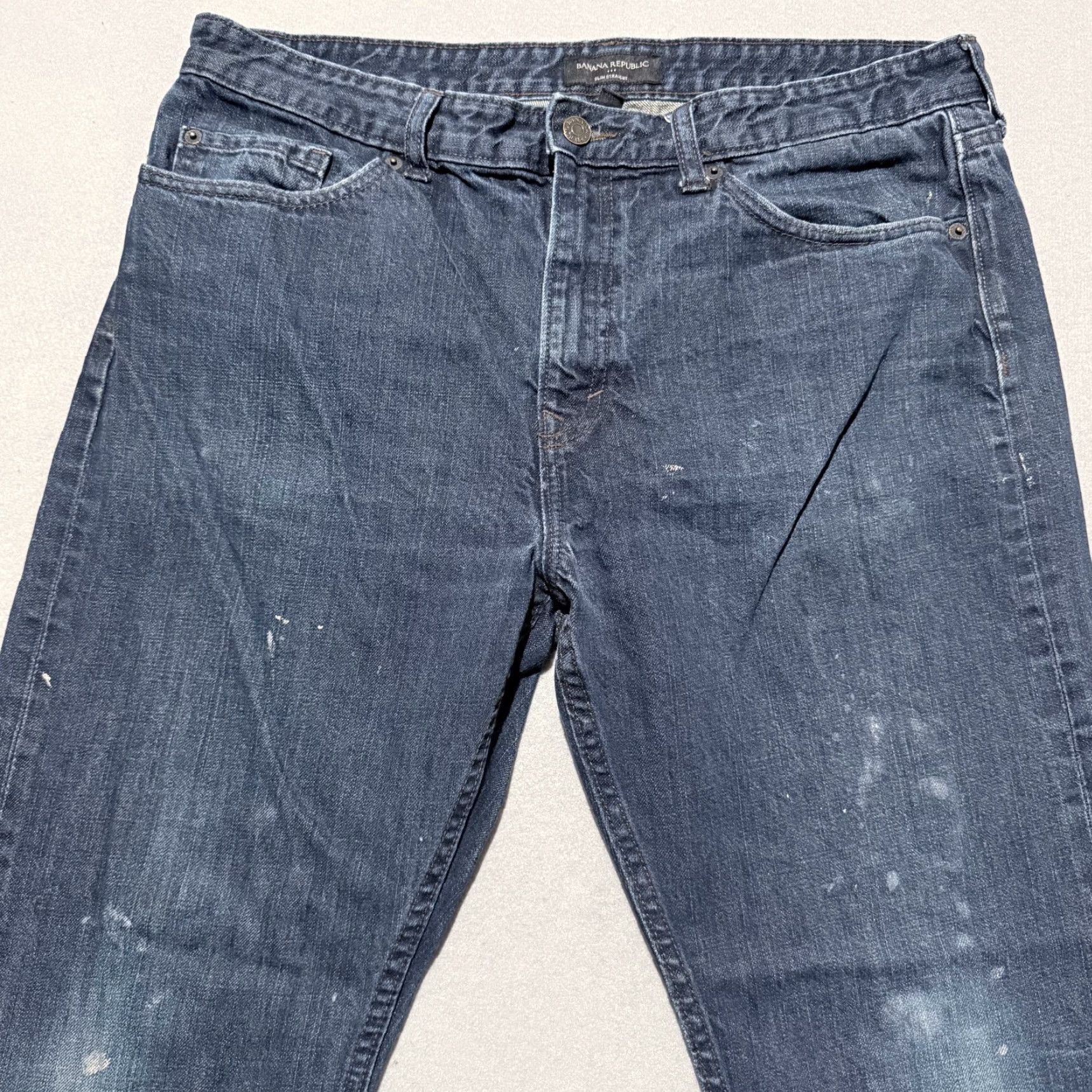 Banana Republic Banana Republic Slim Straight Jeans Men Blue Denim Paint Splatter 36x30 Jeans Mens Slim Straight Blue Denim Paint Splatter 36x30 Size US 36 / EU 52 - 3 Thumbnail
