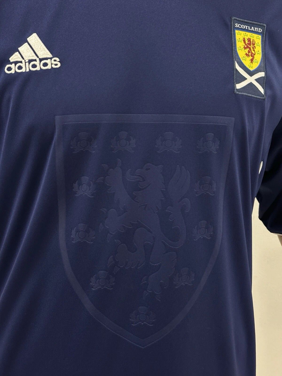 Adidas National Team Scotland 2010 2011 Home Jersey T-Shirt Soccer Size US L / EU 52-54 / 3 - 7 Thumbnail