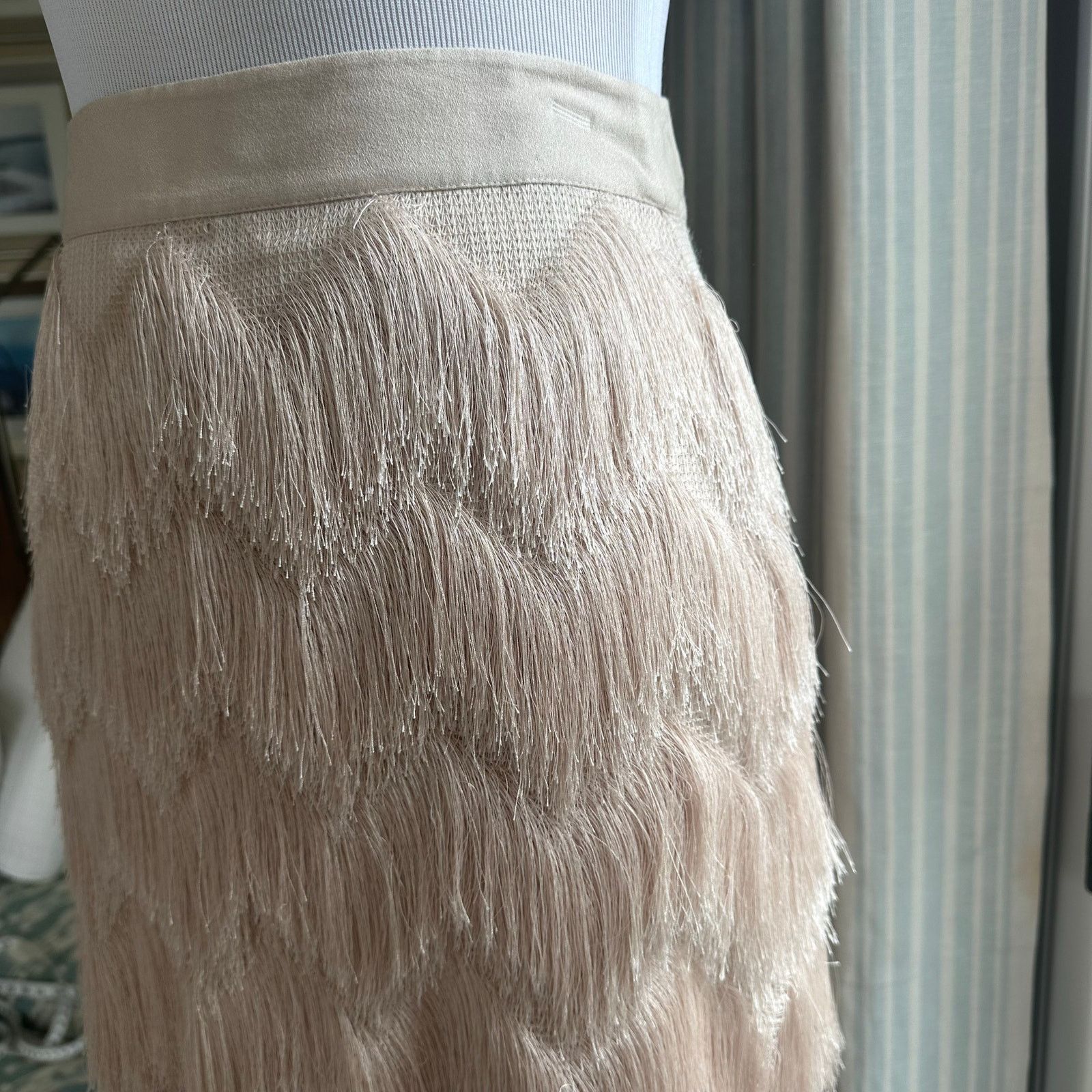 Other Ella Moss Stardust Zigzag Fringe Skirt Sise 0 Waist 25" NWT Size 25" / US 0 / IT 36 - 6 Thumbnail