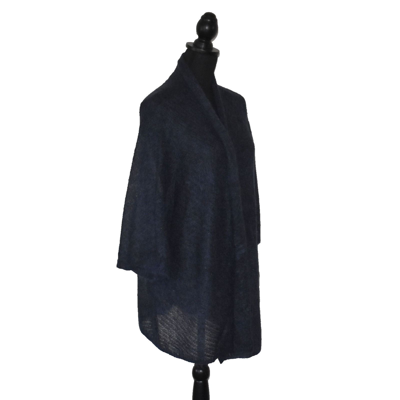Eileen Fisher EILEEN FISHER Navy Mohair/Nylon Cardigan Sweater Size 1X Size 3XL / US 20-22 - 2 Thumbnail