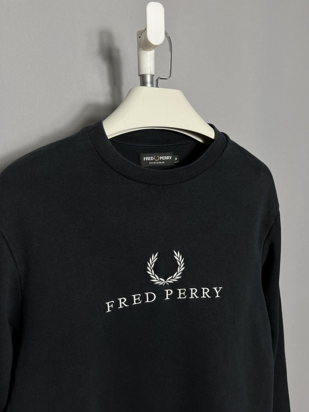 Fred Perry Fred Perry Sportswear Sweatshirt Black Cotton Big Logo Long Size US M / EU 48-50 / 2 - 4 Thumbnail