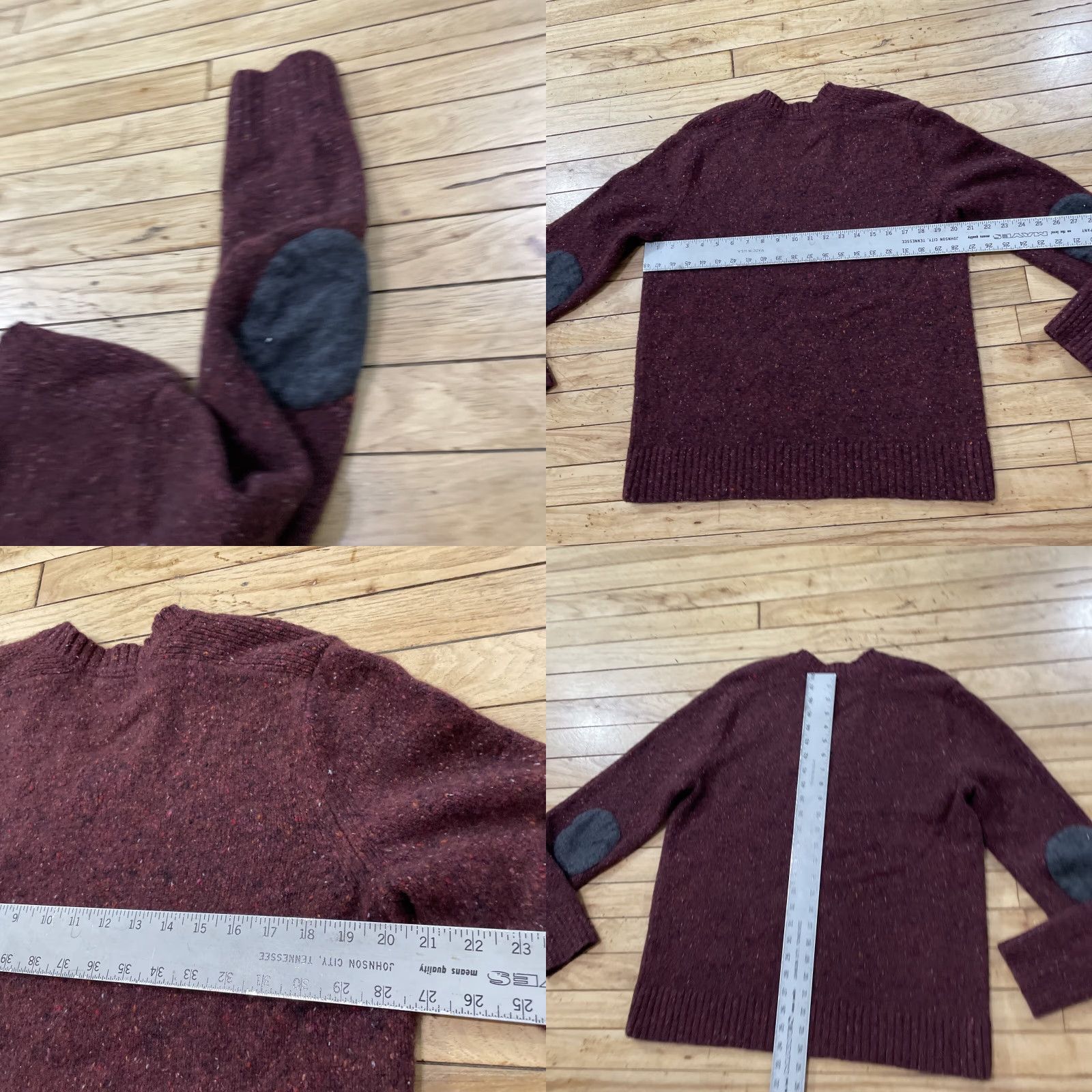 Banana Republic BANANA REPUBLIC Sweater Elbow Patches Wool Red L Unisex Adults Pullover Size L / US 10 / IT 46 - 8 Thumbnail