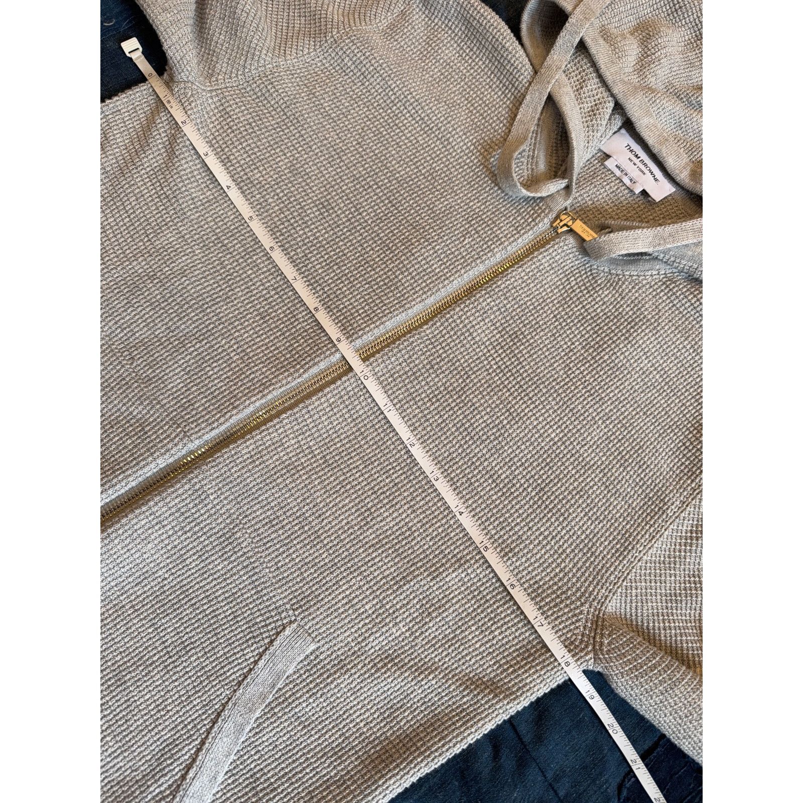 Thom Browne $1,850 Thom Browne Linen Cotton 4-Bar Relaxed Fit Zip hoodie Size US S / EU 44-46 / 1 - 9 Thumbnail