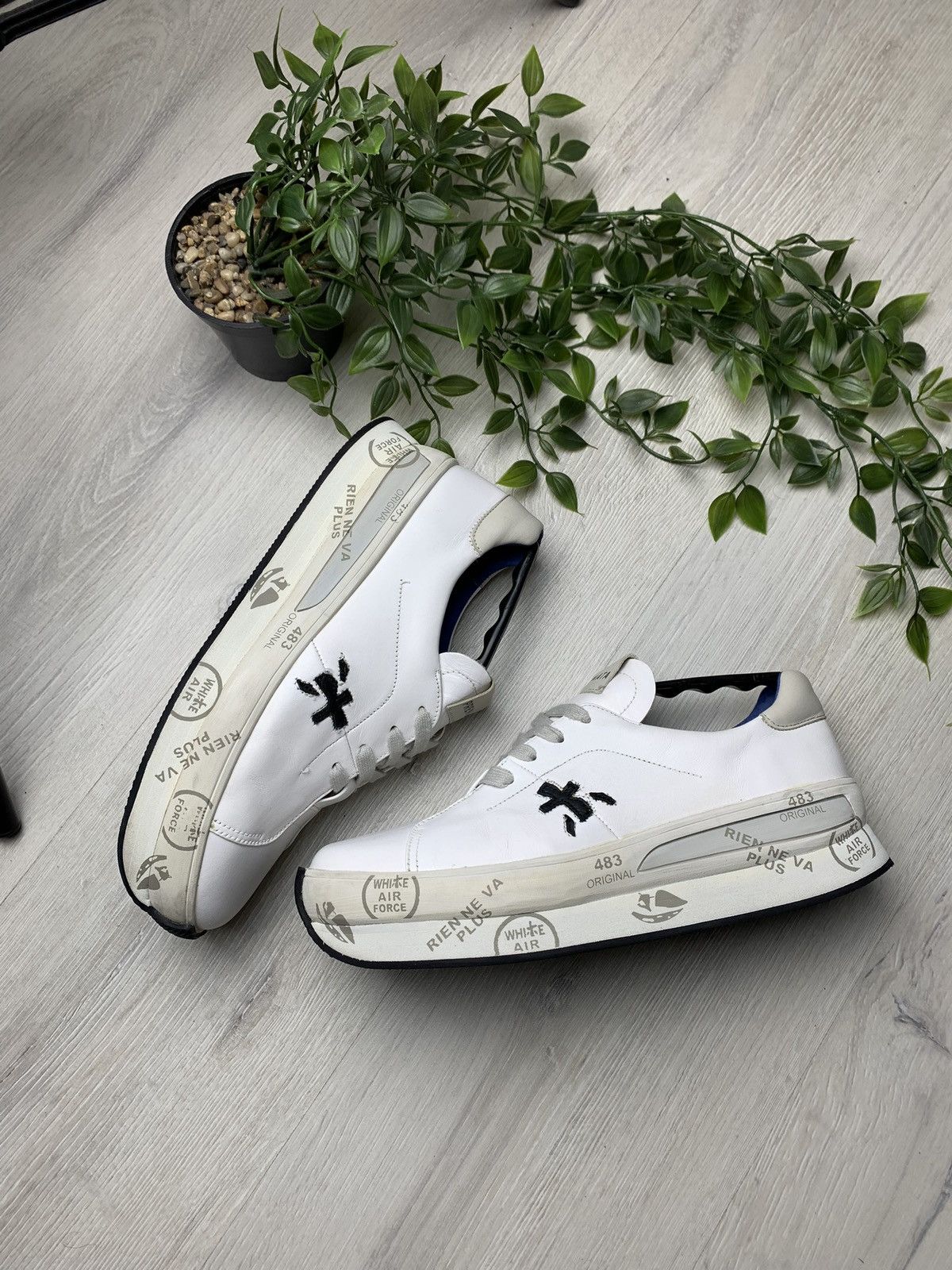 Leather × Premiata Premiata Low Top Luxury Platform Sneakers Size US 6.5 / IT 36.5 - 3 Thumbnail