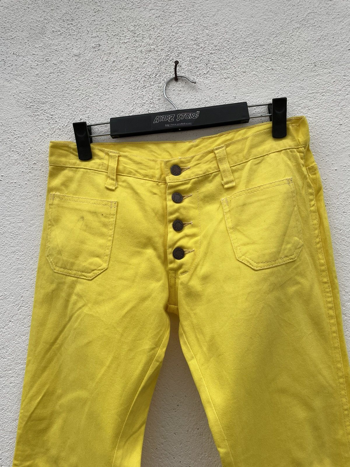 Japanese Brand Vintage Flare Big Vale Jeans Fashion Yellow Size US 30 / EU 46 - 2 Thumbnail