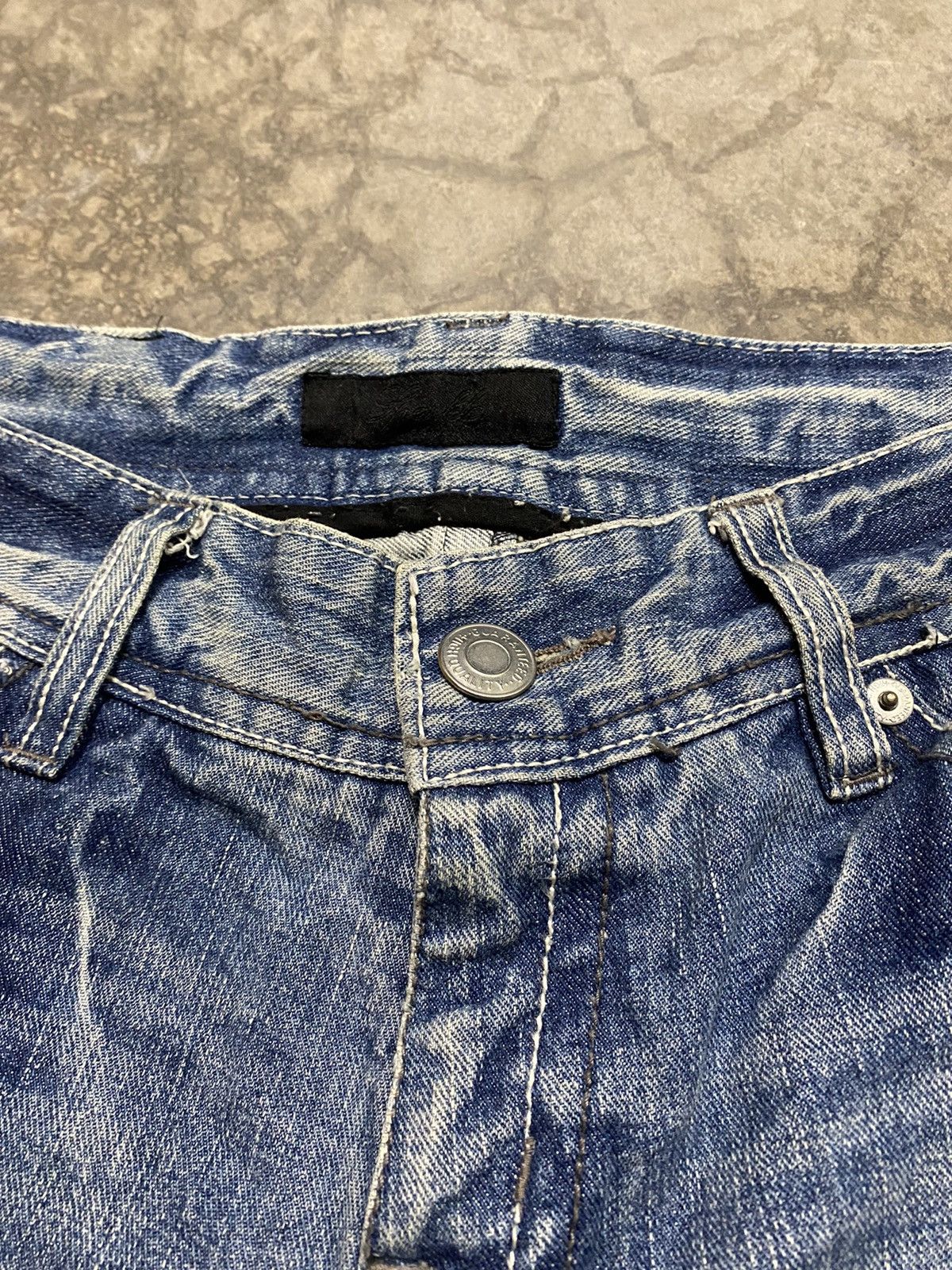 Japanese Brand Flare Jeans Japan Distressed Sashiko Boro Stitches Grunge Size US 30 / EU 46 - 8 Thumbnail