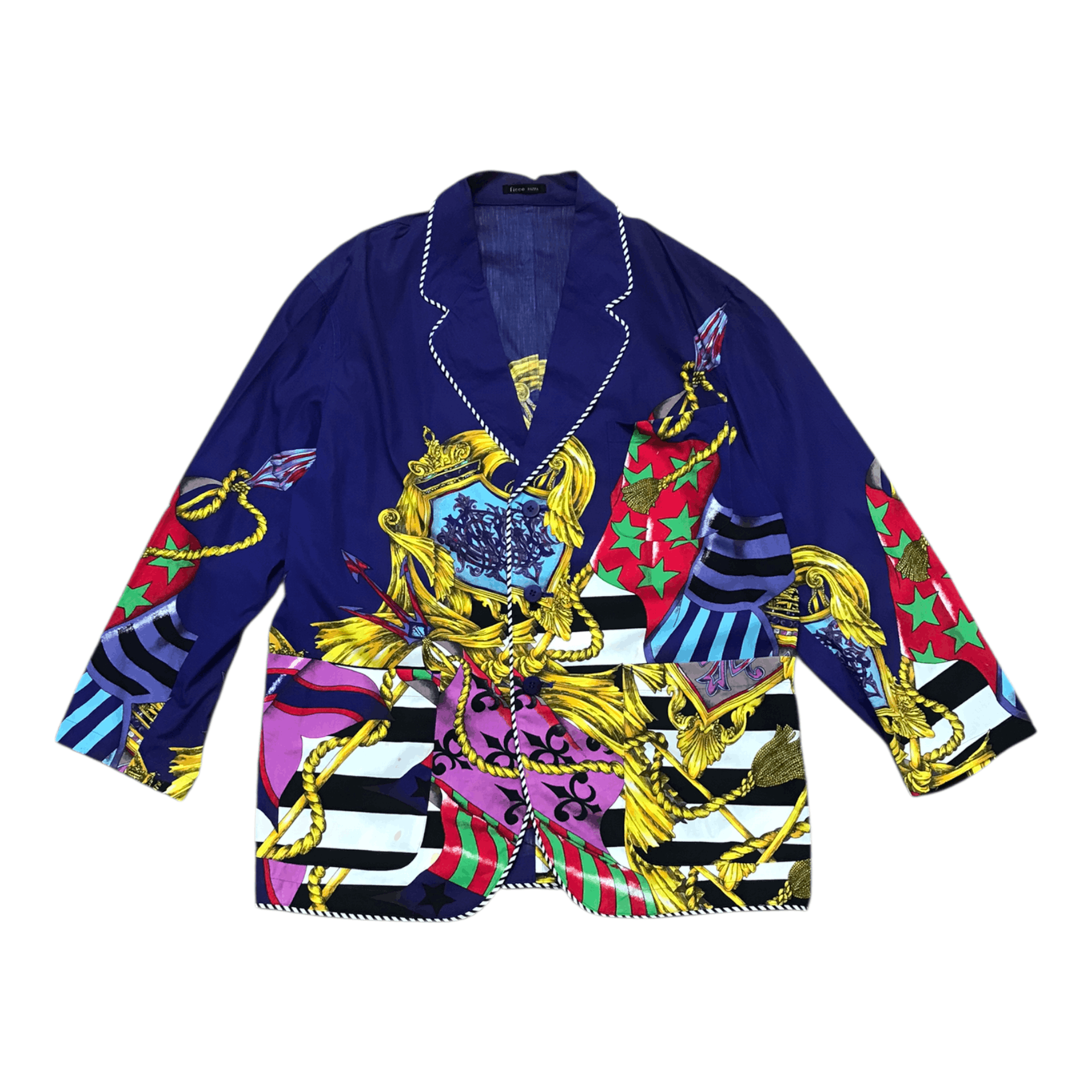 Yoshiyuki Konishi Yoshiyuki Konishi Ficce Full Print Blazer Jacket Size US M / EU 48-50 / 2 - 2 Thumbnail