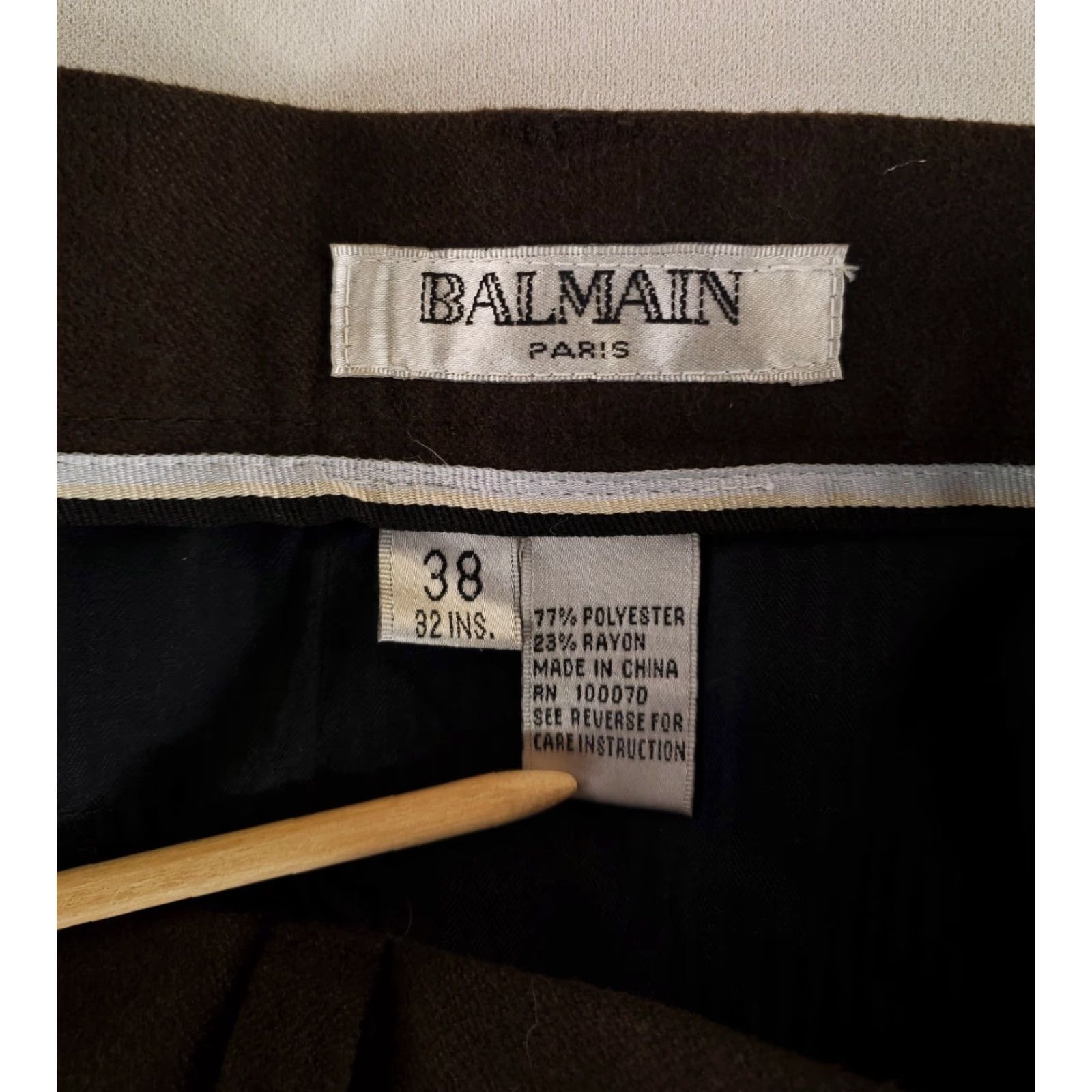 Balmain Balmain Dress Pants Brown Mens 37 Regular 31x37 Inseam 31 38? Wait. Size US 37 - 2 Thumbnail