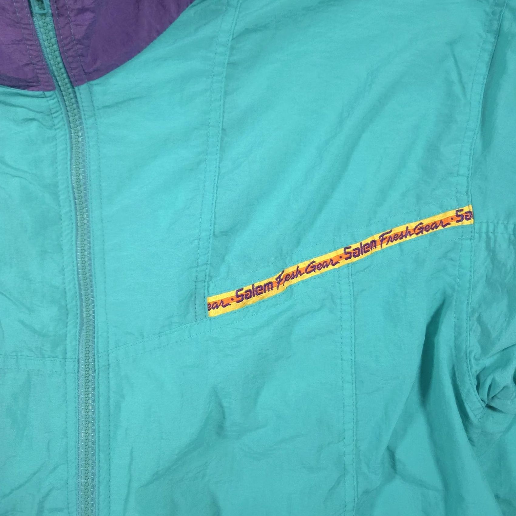 Vintage VINTAGE Salem Fresh Gear Jacket Mens Medium Green Full Zip Windbreaker 90s Size US M / EU 48-50 / 2 - 4 Thumbnail