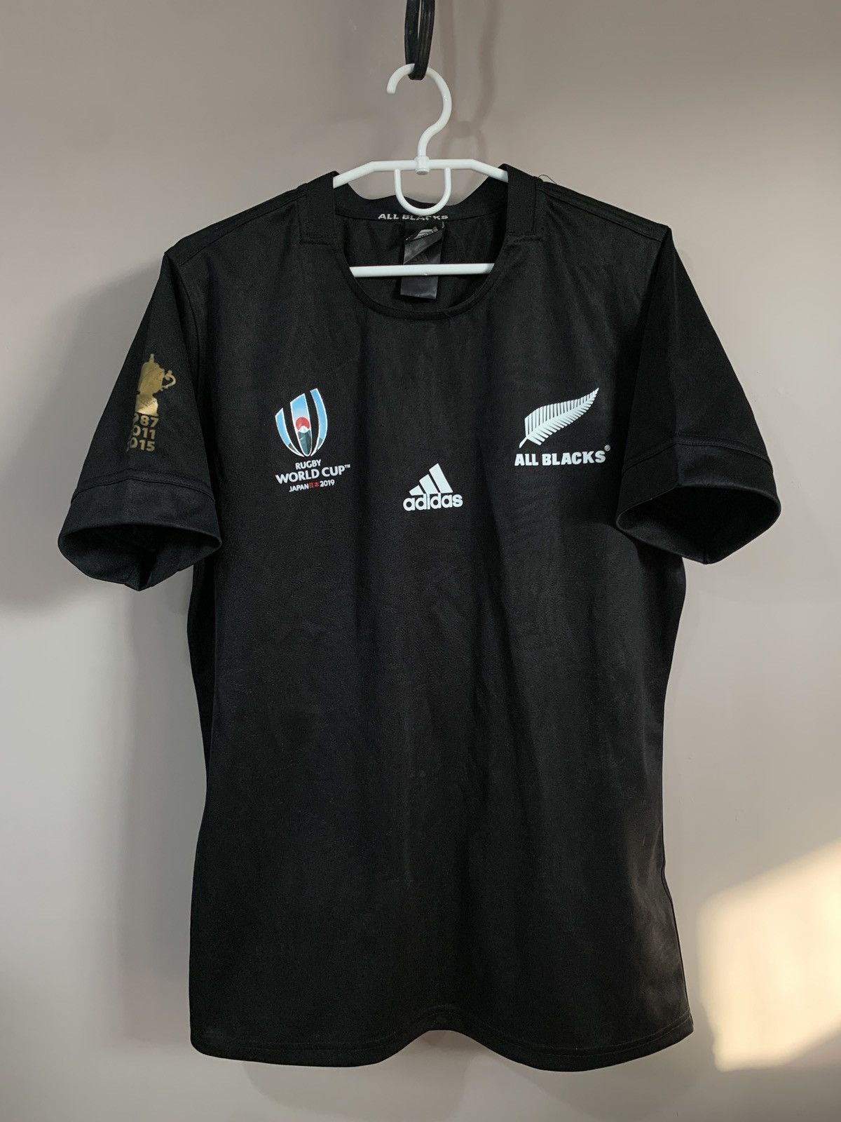 Adidas All Blacks New Zealand 2019 Home Rugby Shirt Adidas Jersey Size US M / EU 48-50 / 2 - 1 Thumbnail