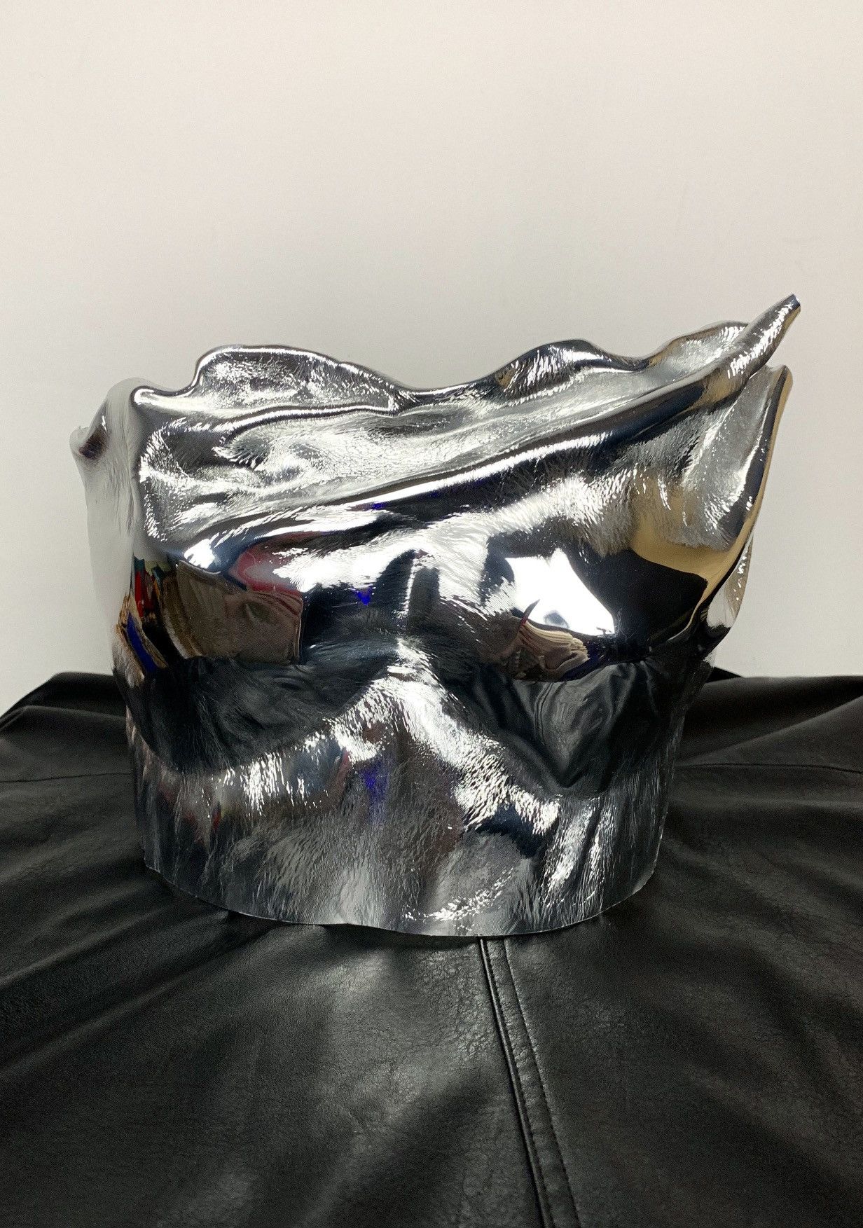 Other Corset top metallic silver asymmetrical armor Size ONE SIZE - 1 Thumbnail