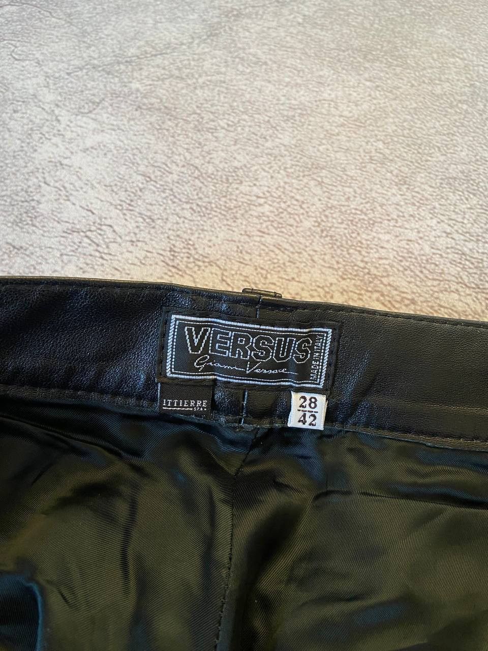 Versus Versace Versus Gianni Versace Vintage Leather Pants Iconic 90s women Size 28" / US 6 / IT 42 - 11 Thumbnail