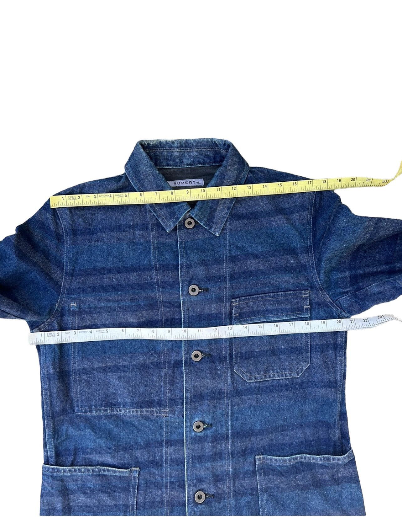 Vintage Vintage RUPERT Japan Border Striped Jailer Denim Jacket Size US S / EU 44-46 / 1 - 3 Thumbnail