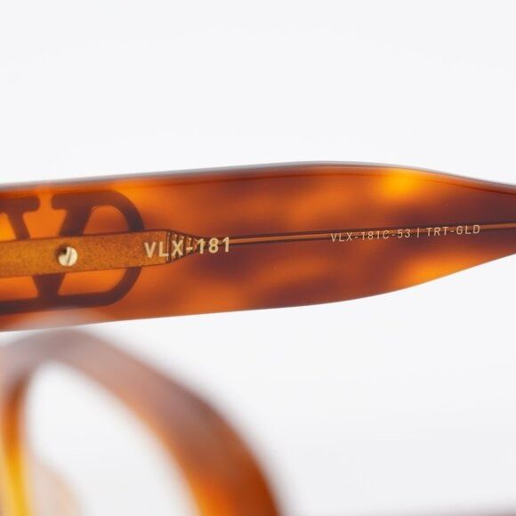 Valentino Valentino VLX-181C Eyeglasses Light Havana/Gold 53mm Square Size ONE SIZE - 7 Thumbnail