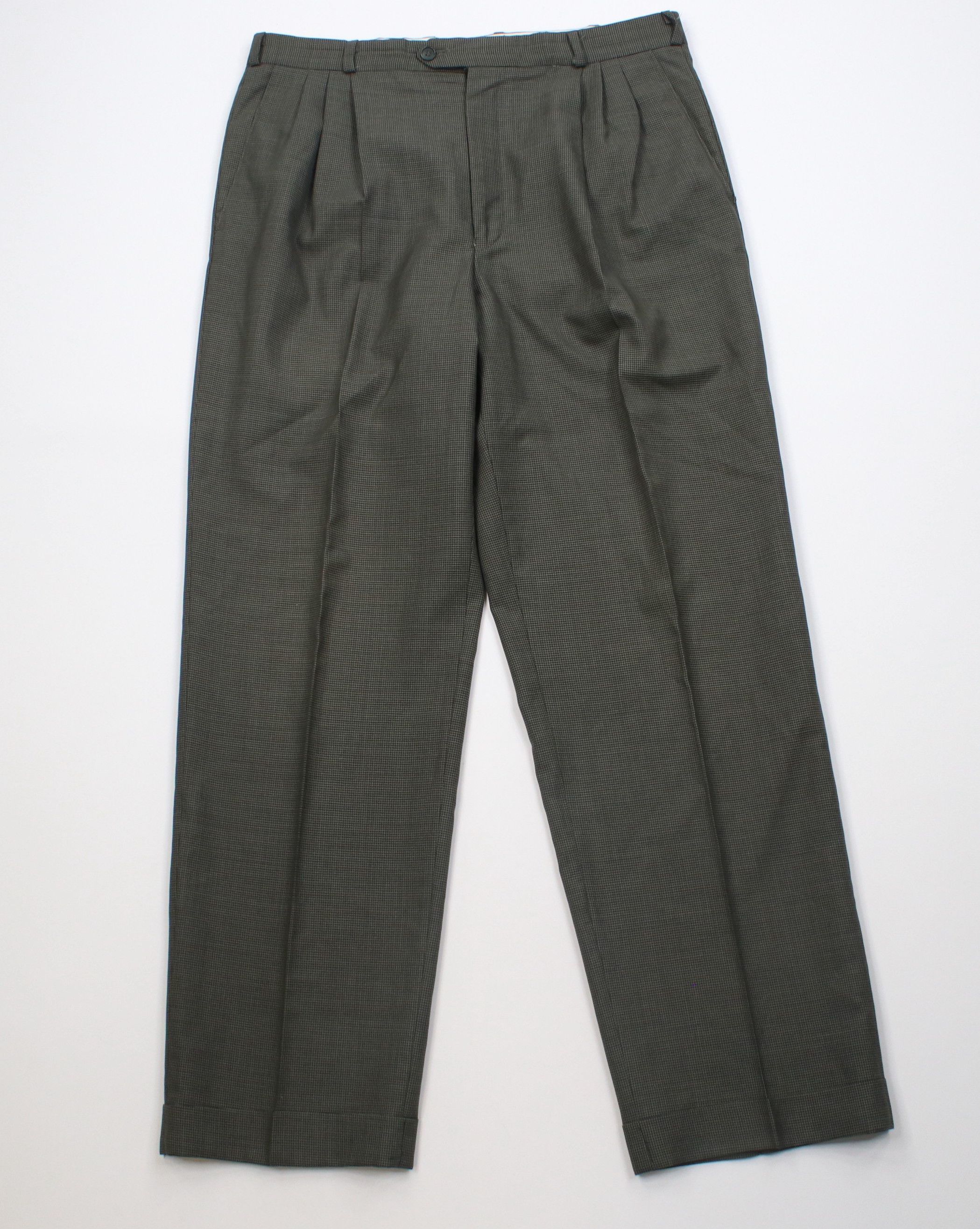 Vintage Vintage 90s Streetwear Wool Knit Wide Leg Chino Pants Size US 34 / EU 50 - 1 Thumbnail