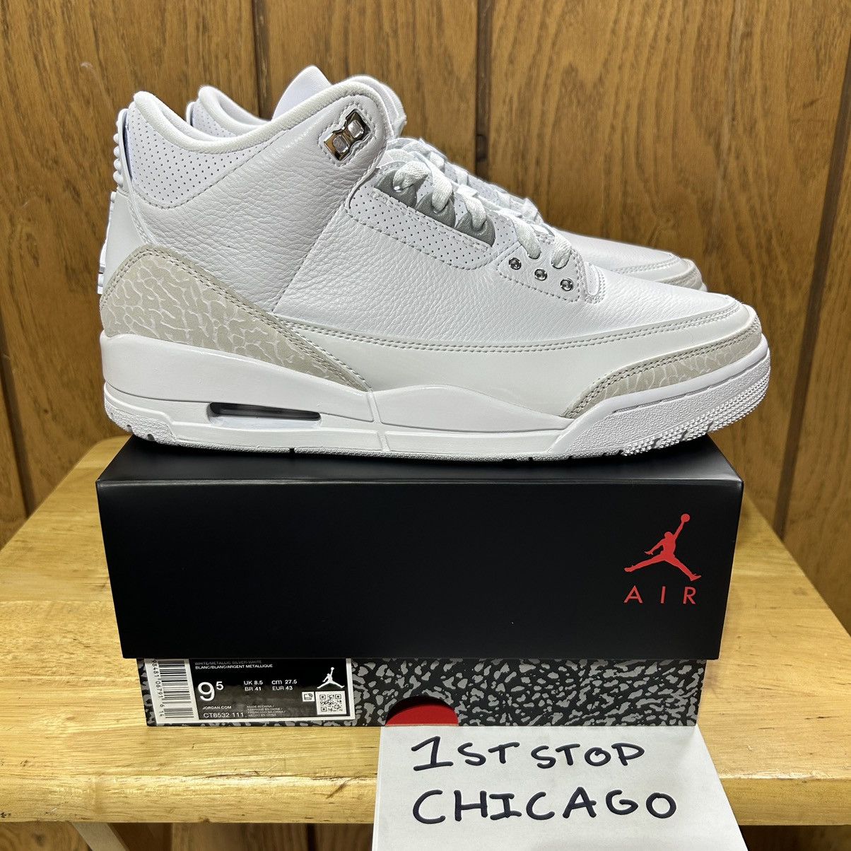 Jordan Brand Air Jordan 3 Retro Pure Money 2025 CT8532-111 Men’s 9.5 NEW Size US 9.5 / EU 42-43 - 1 Thumbnail